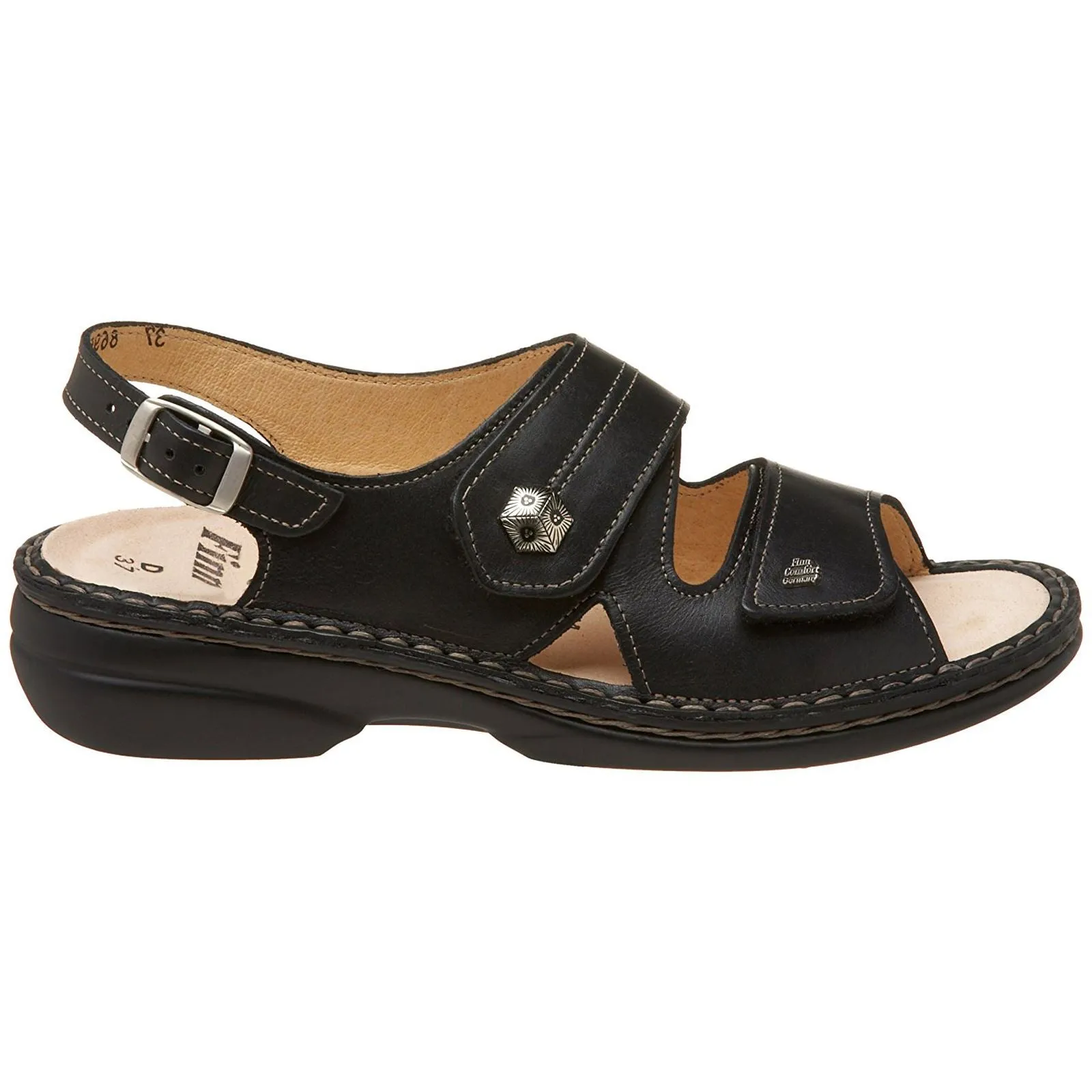 Finn Comfort 2560 Milos Nappaseda Black Womens Sandals - UK 7