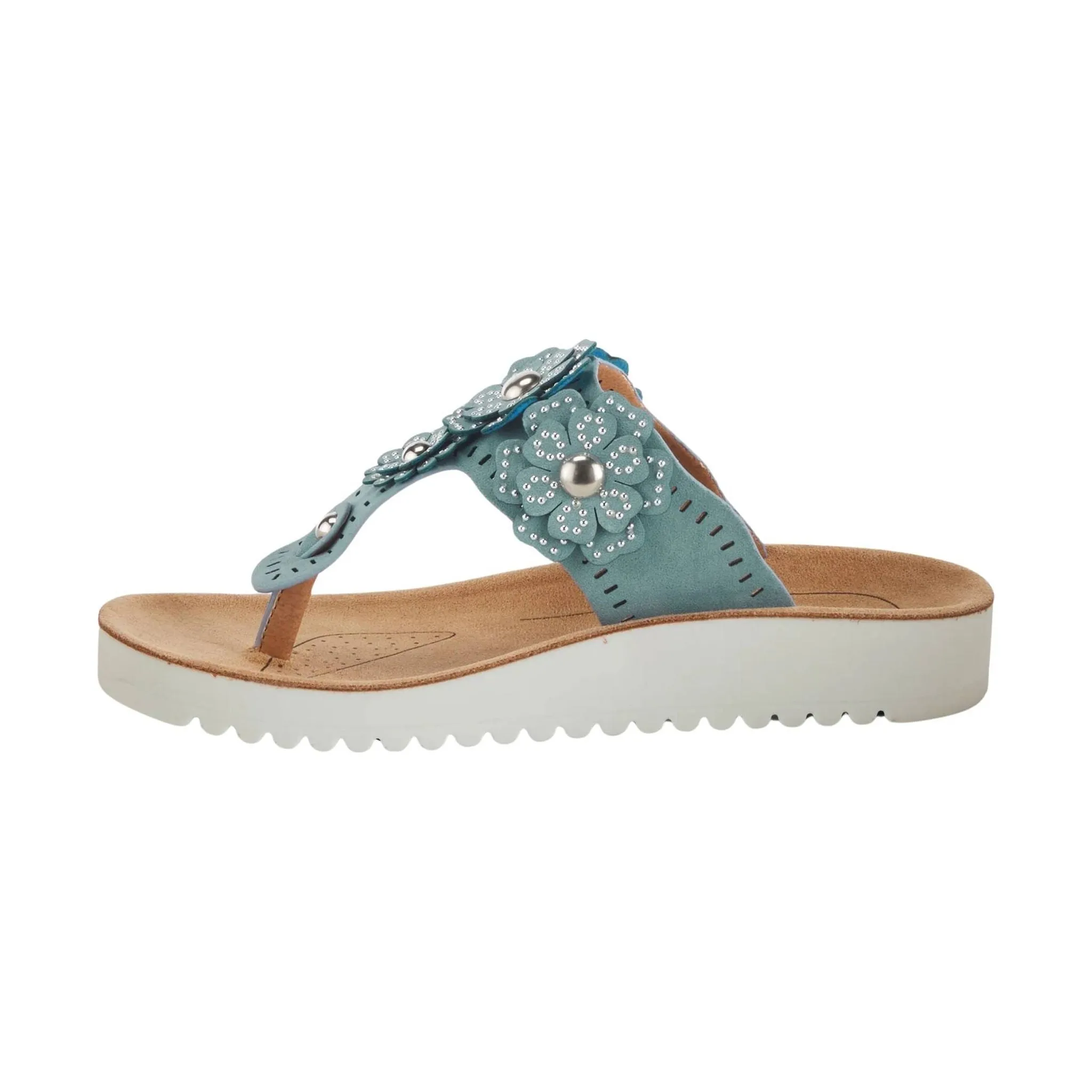 Flexus Women's Bayview Thong Sandals - Sky Blue