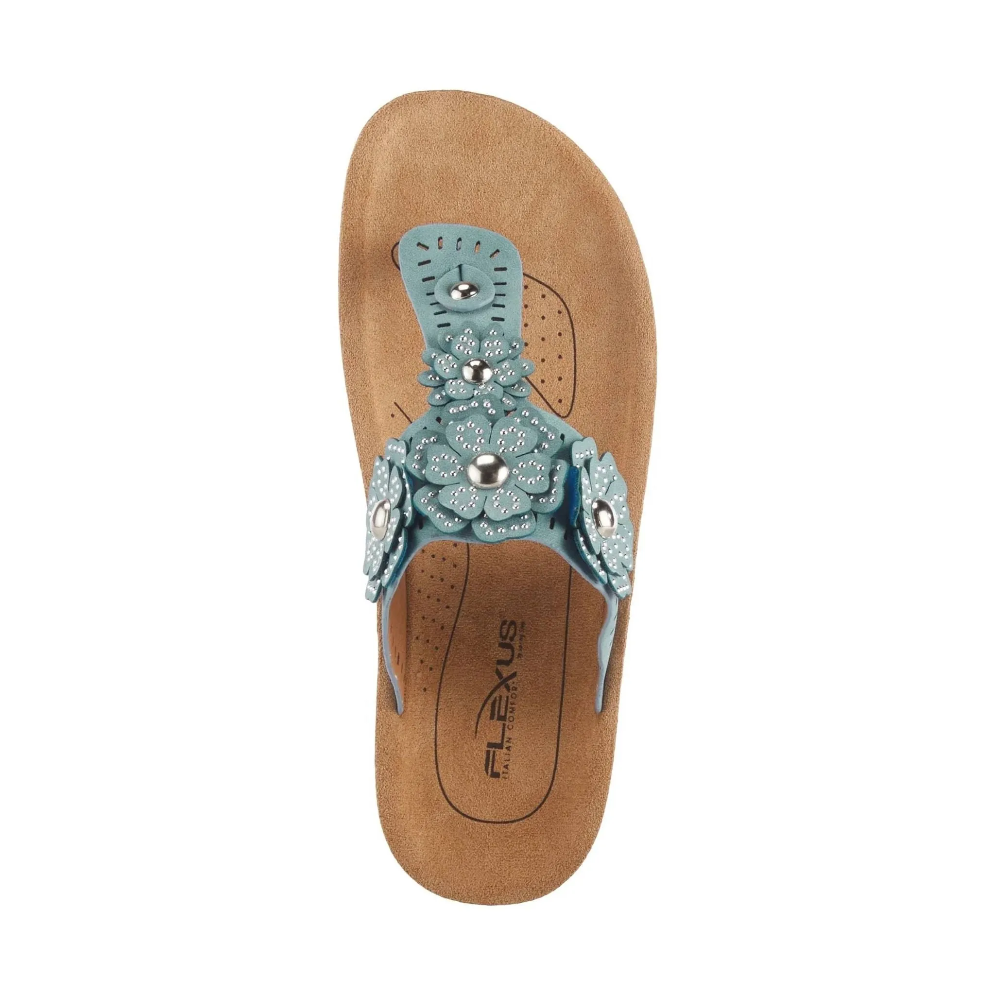 Flexus Women's Bayview Thong Sandals - Sky Blue