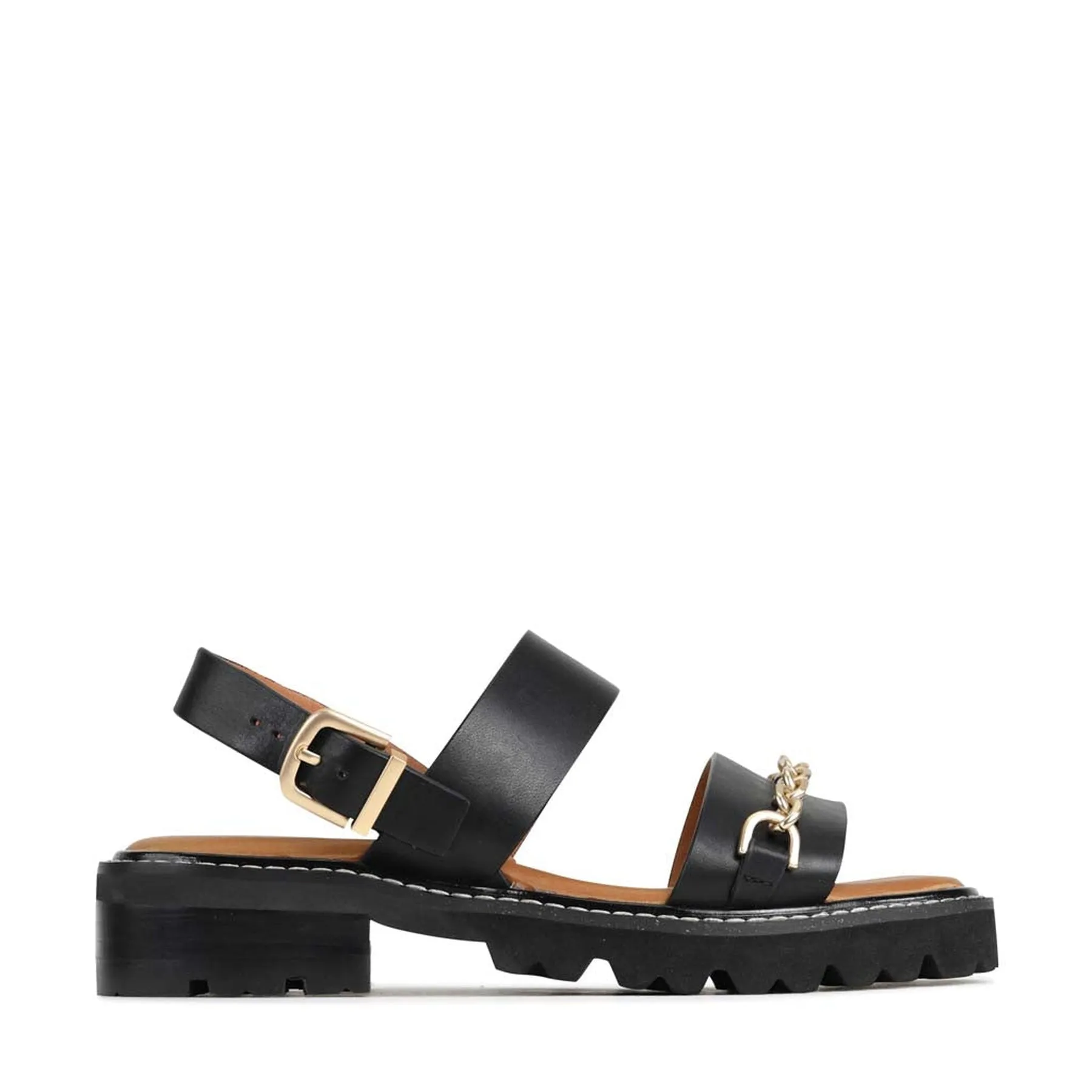 GIL LEATHER SLING-BACK SANDALS