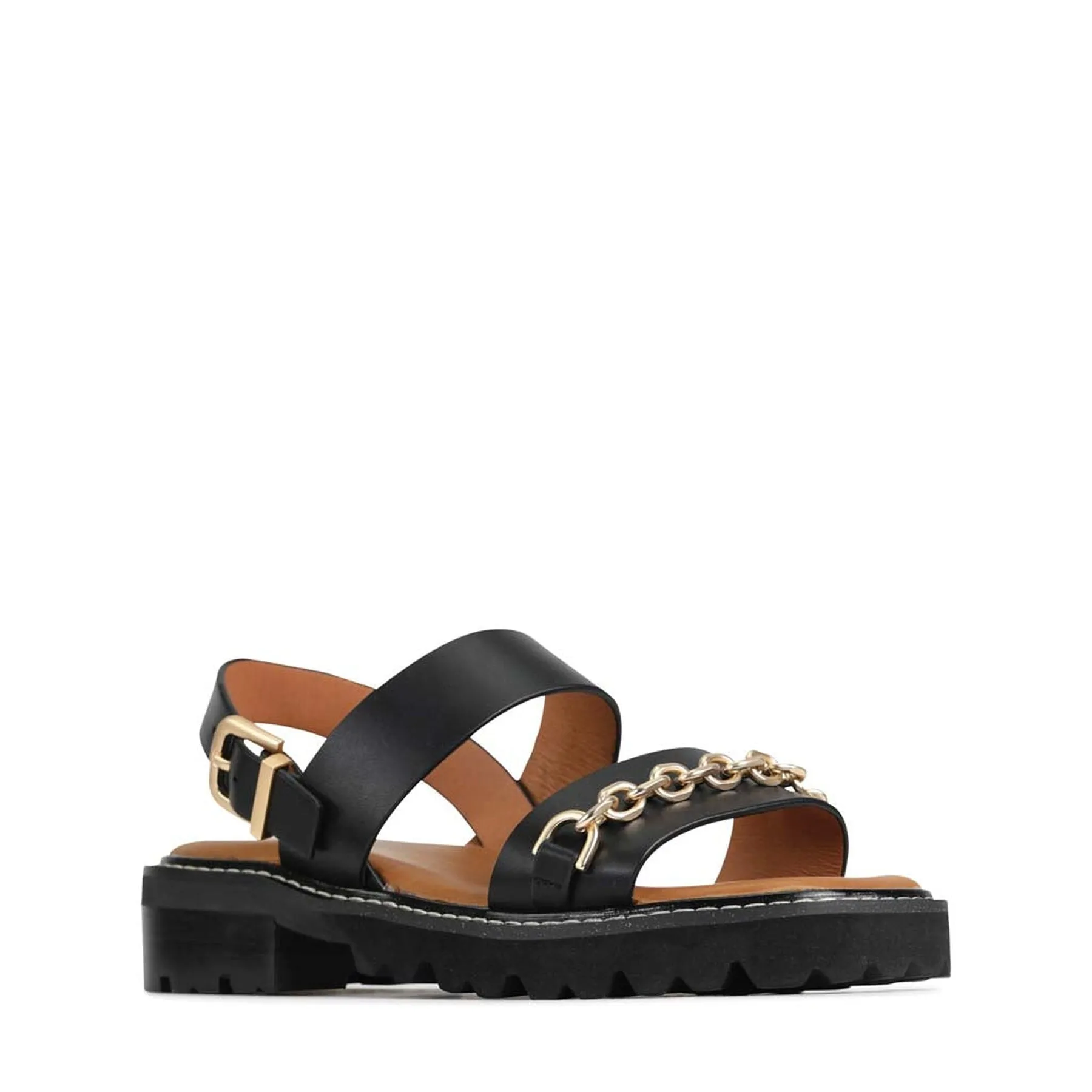 GIL LEATHER SLING-BACK SANDALS