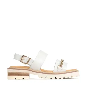 GIL LEATHER SLING-BACK SANDALS