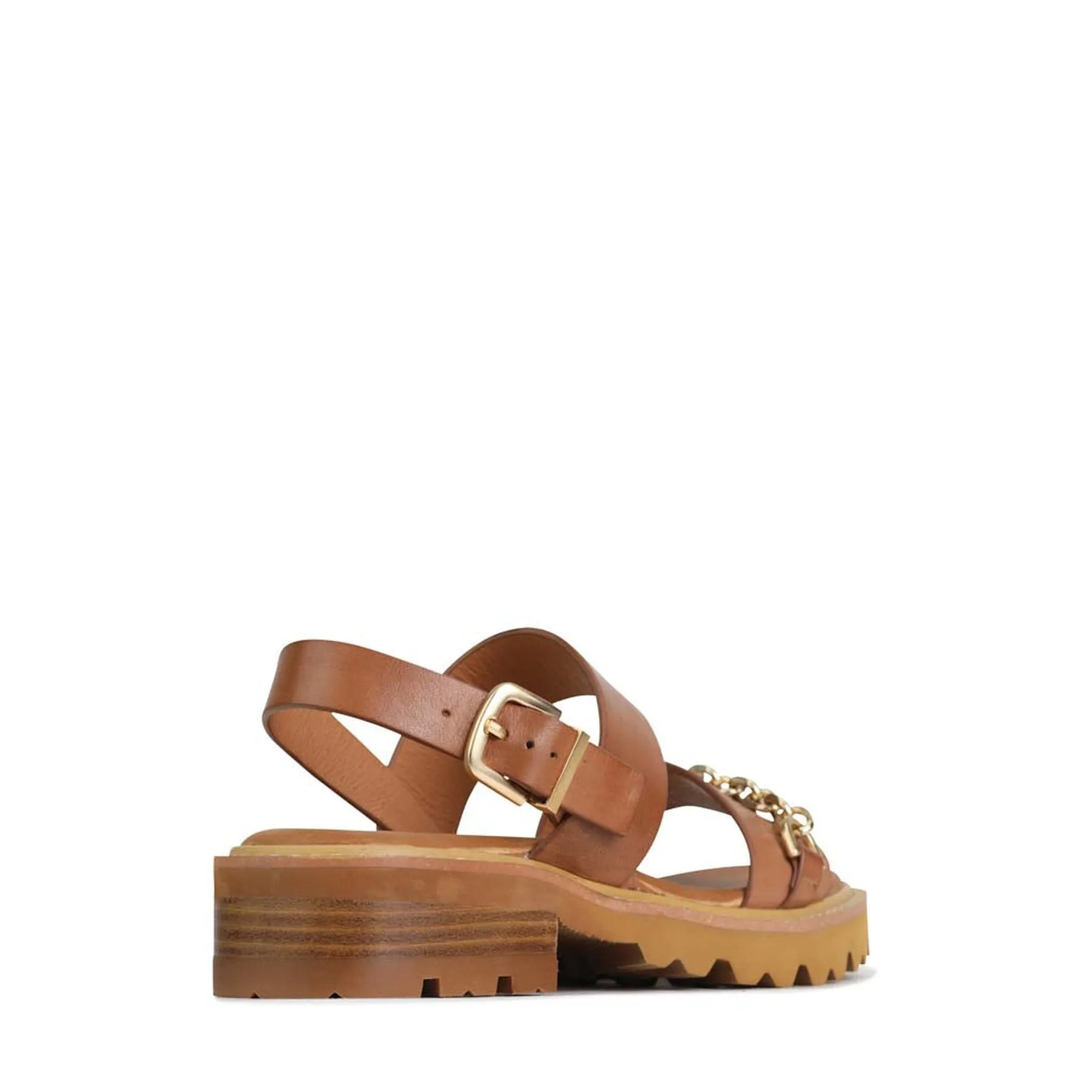 GIL LEATHER SLING-BACK SANDALS