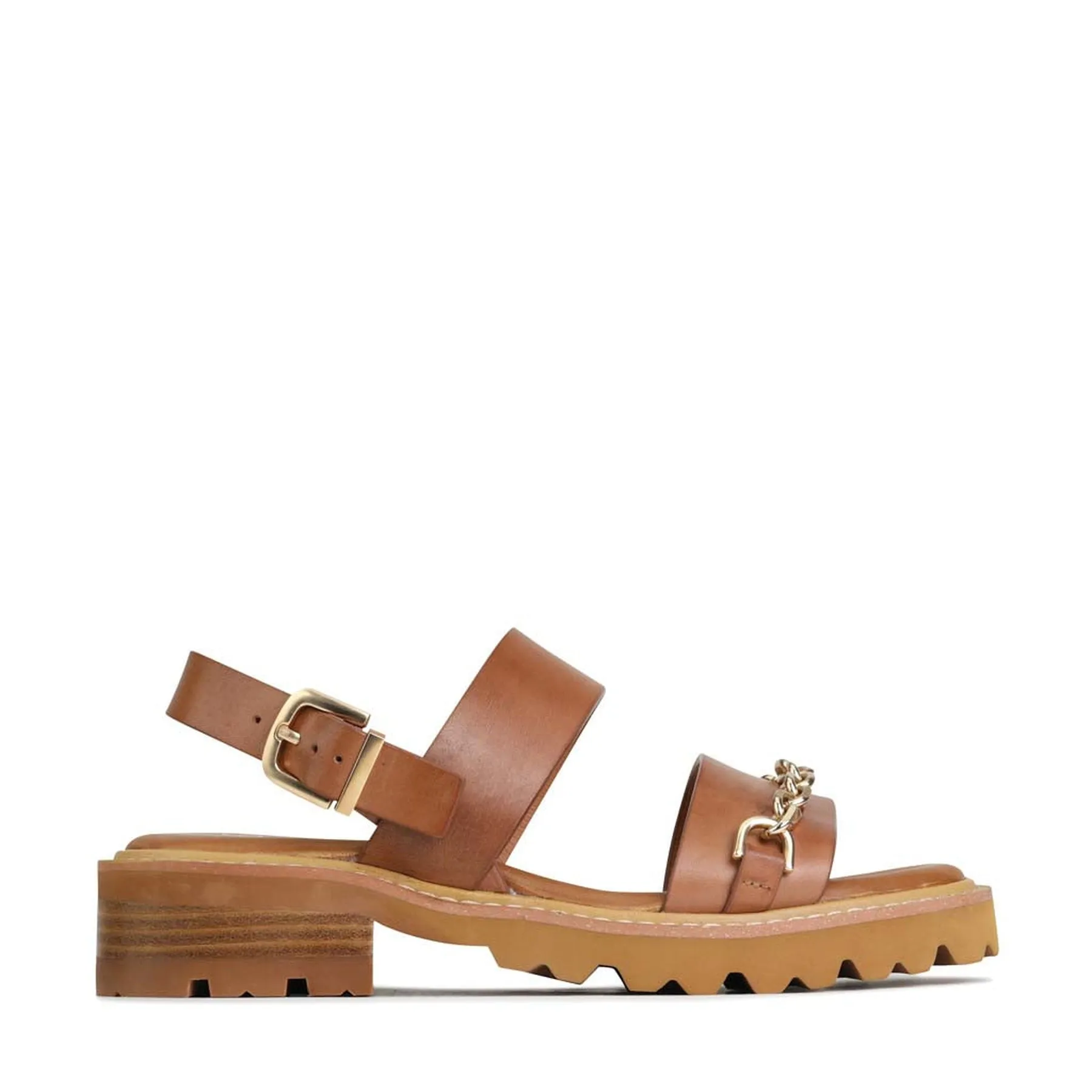 GIL LEATHER SLING-BACK SANDALS