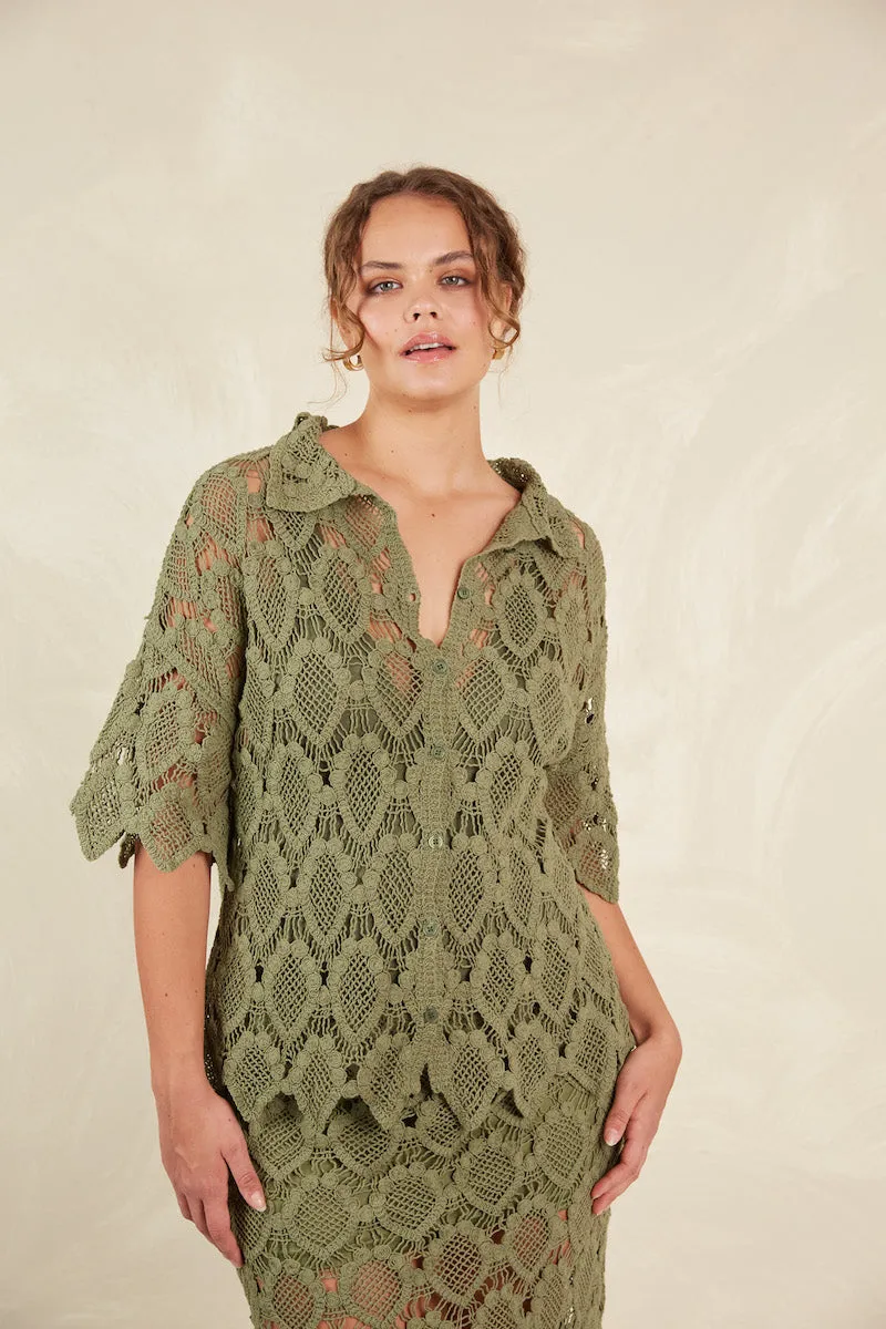 Giselle Shirt, Olive