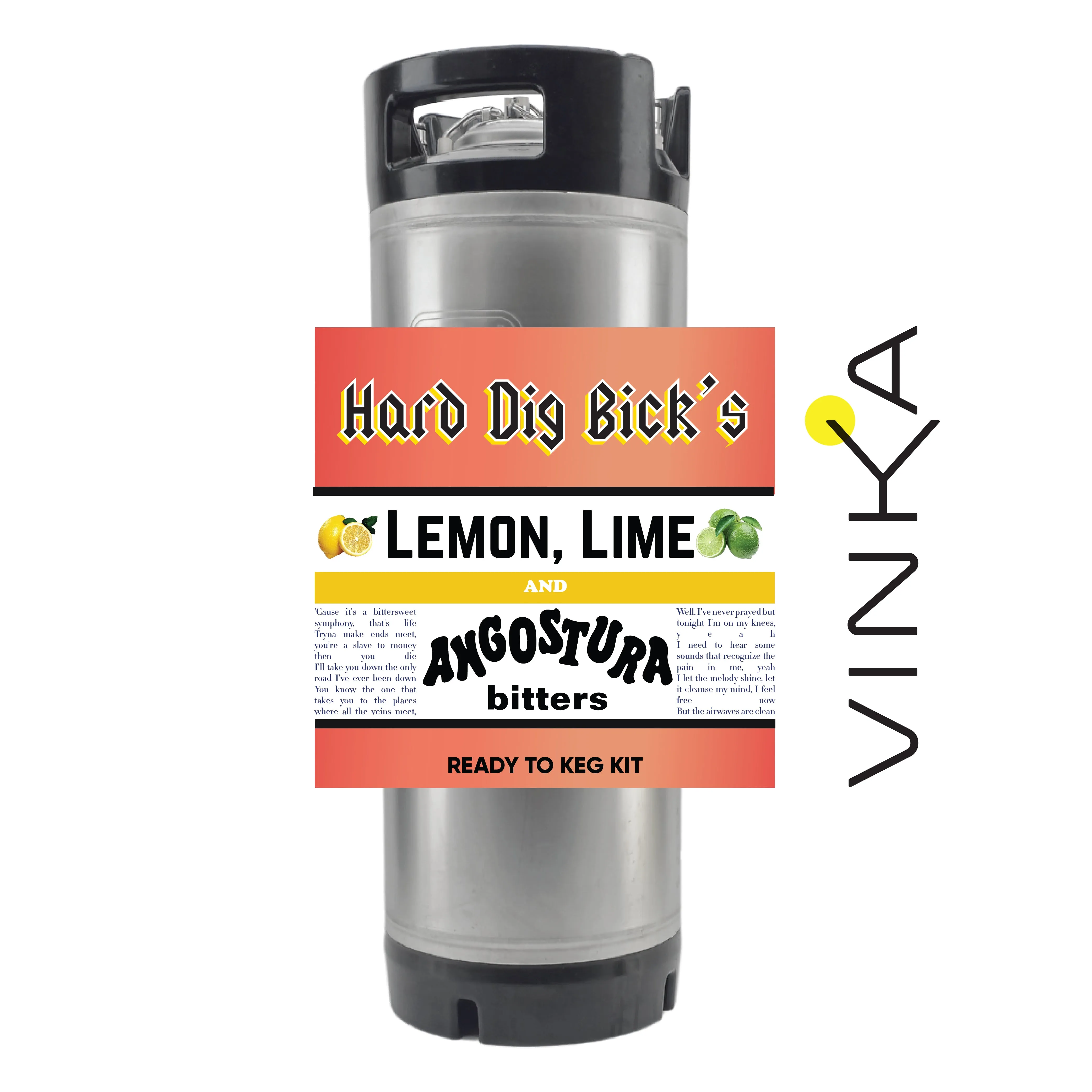 Hard Dig Bick's Lemon Lime and Bitters - Ready to Keg Kit