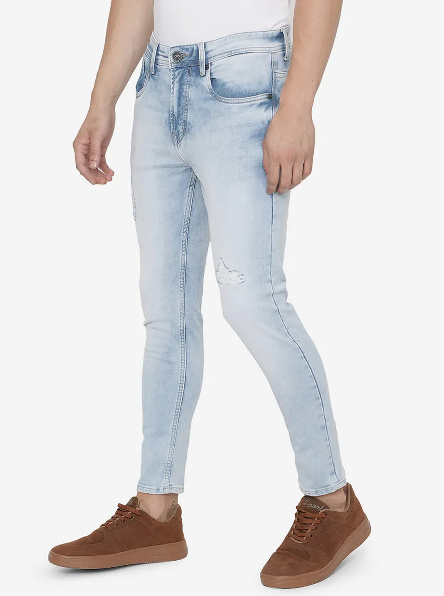 Ice Blue Washed Rider Fit Jeans | JadeBlue