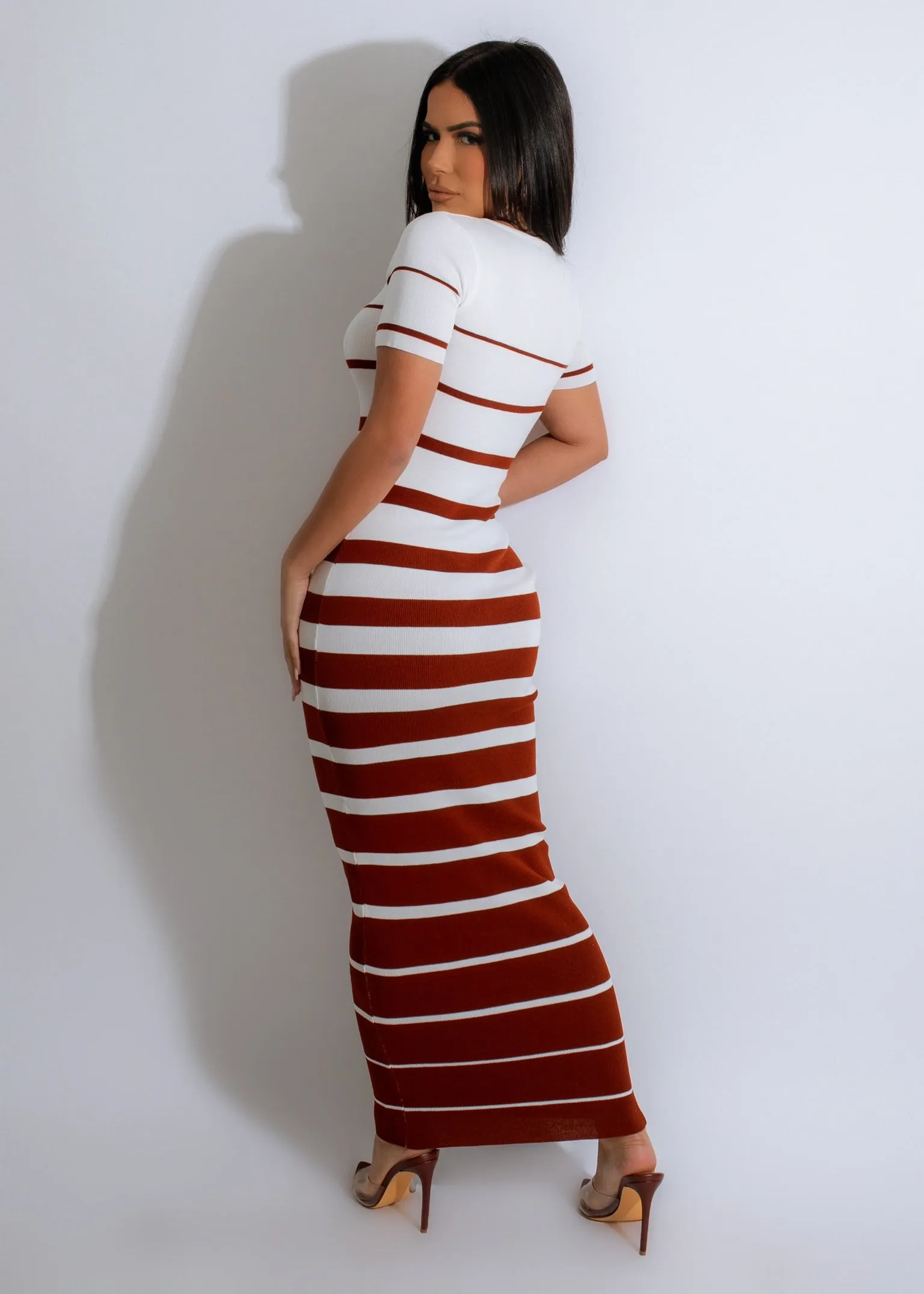 In Harmony Midi Dress Brown