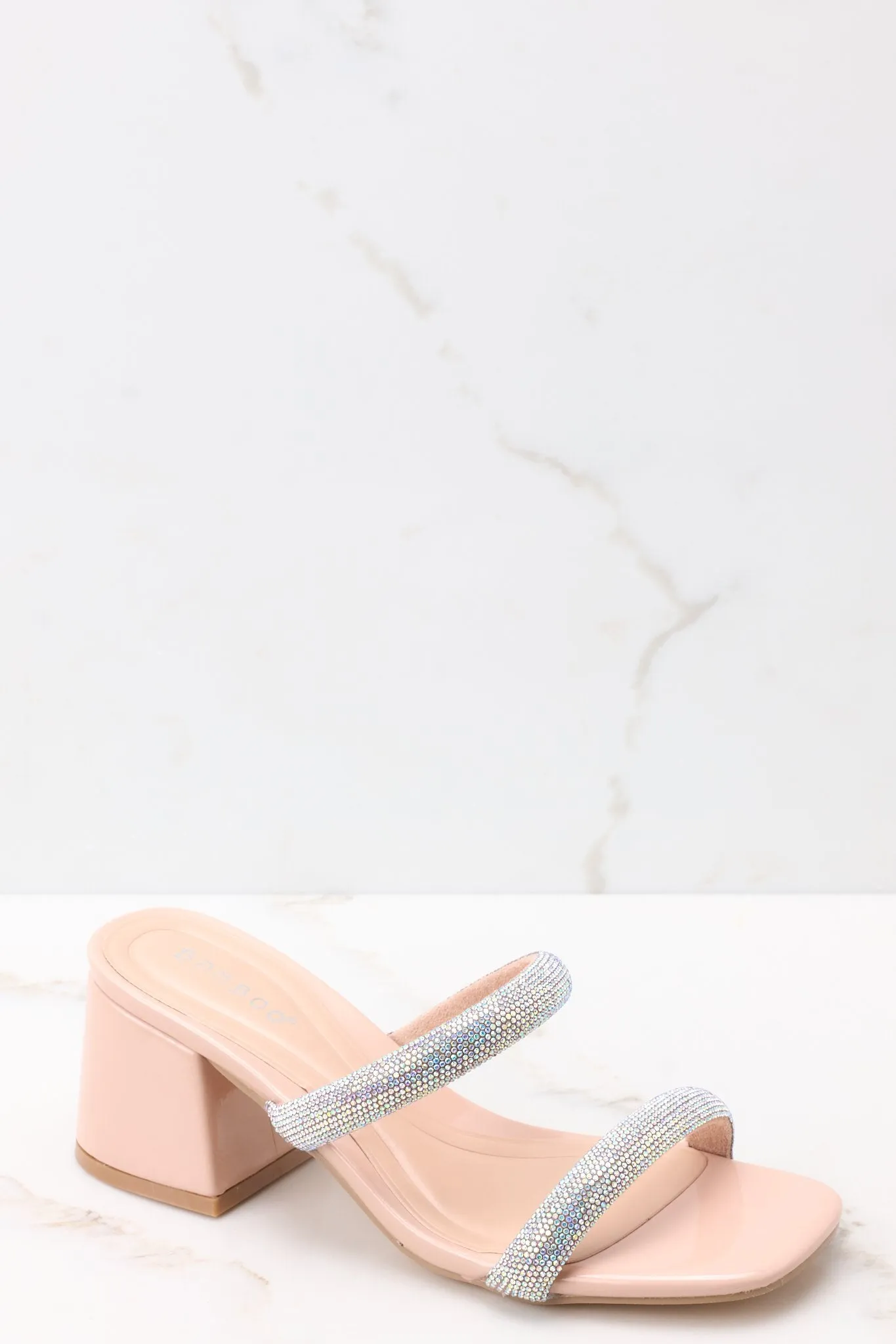 Inevitable Pull Nude Rhinestone Heels