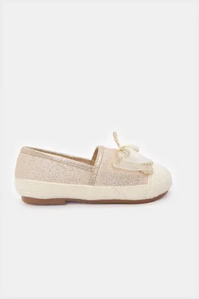 Infant Girls Gold Bow Espadrille