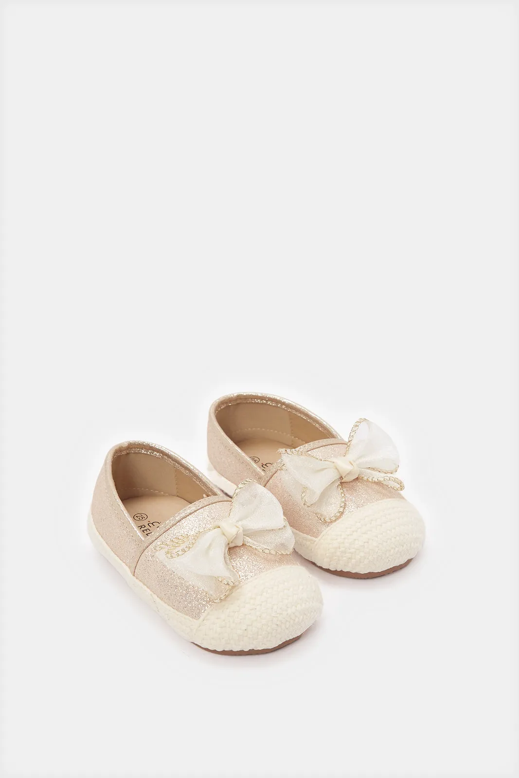 Infant Girls Gold Bow Espadrille