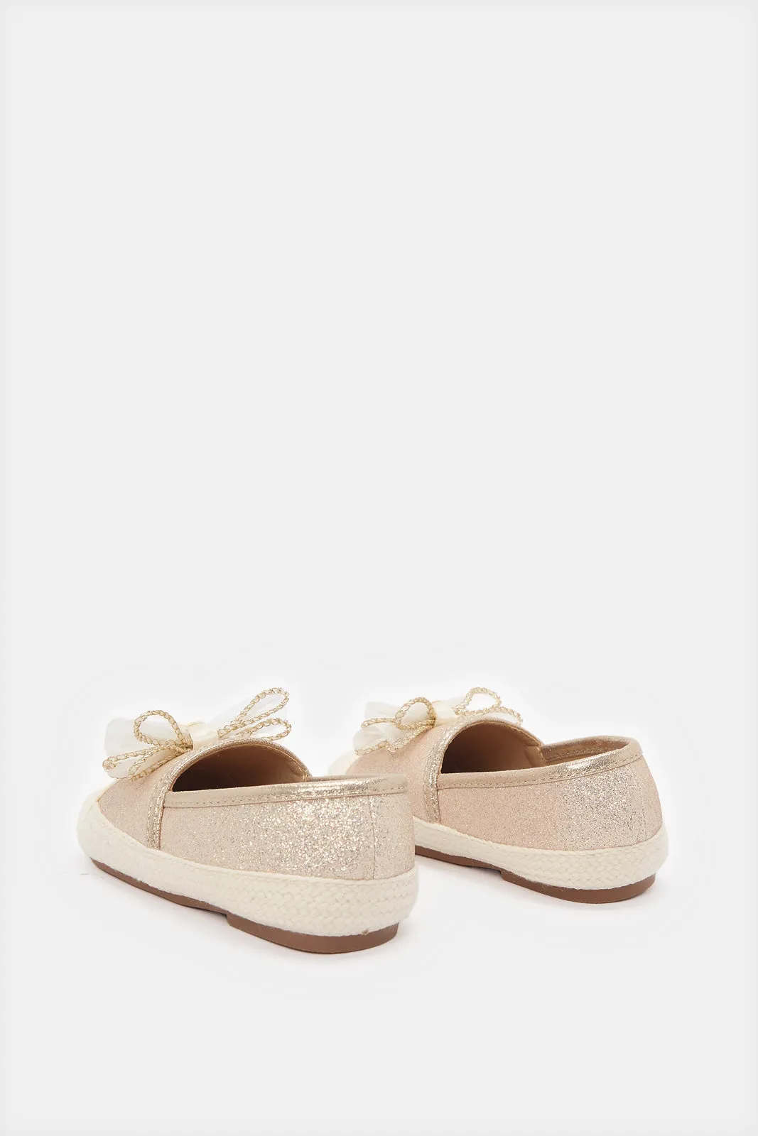 Infant Girls Gold Bow Espadrille