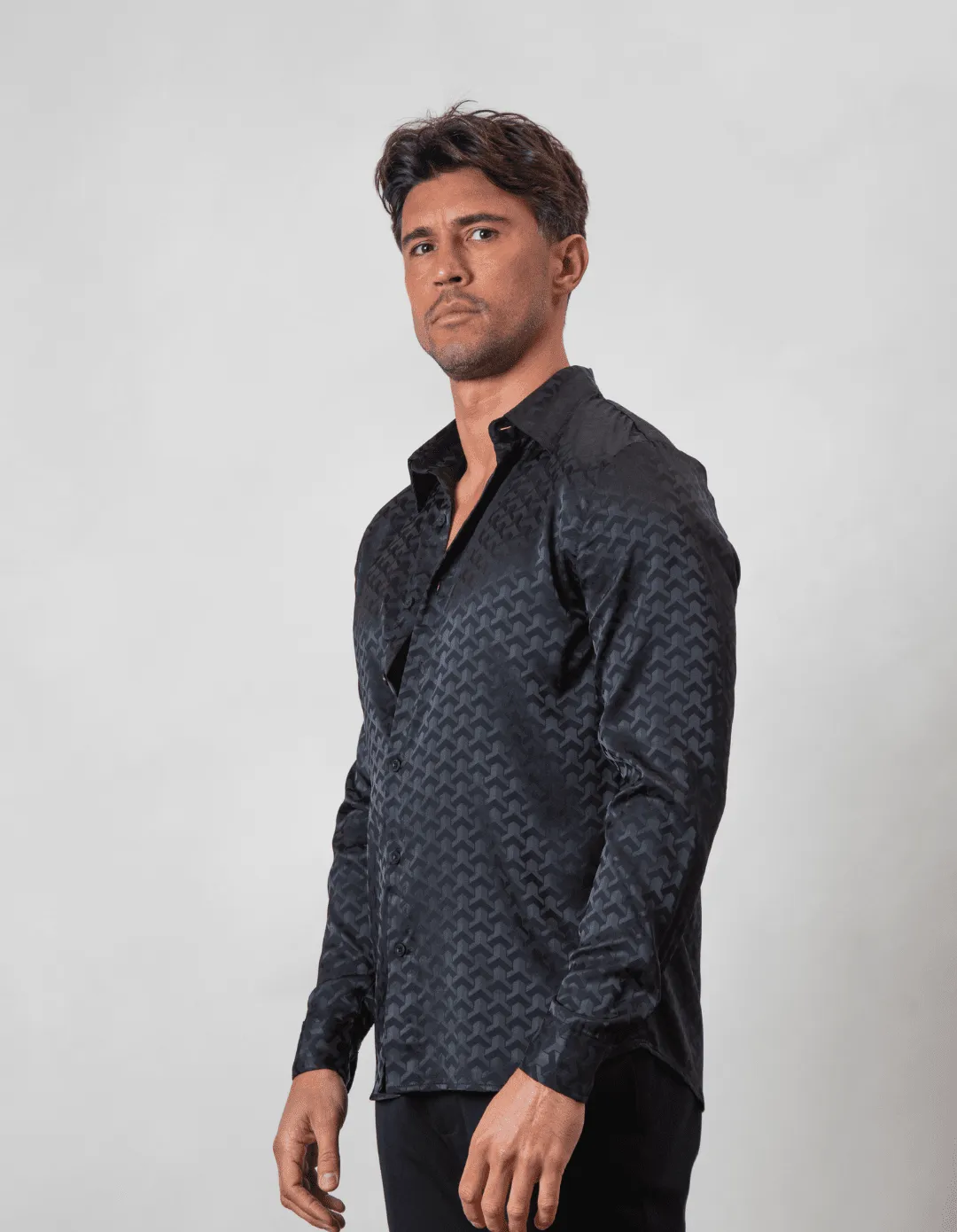 Jacquard Black Illusion Shirt