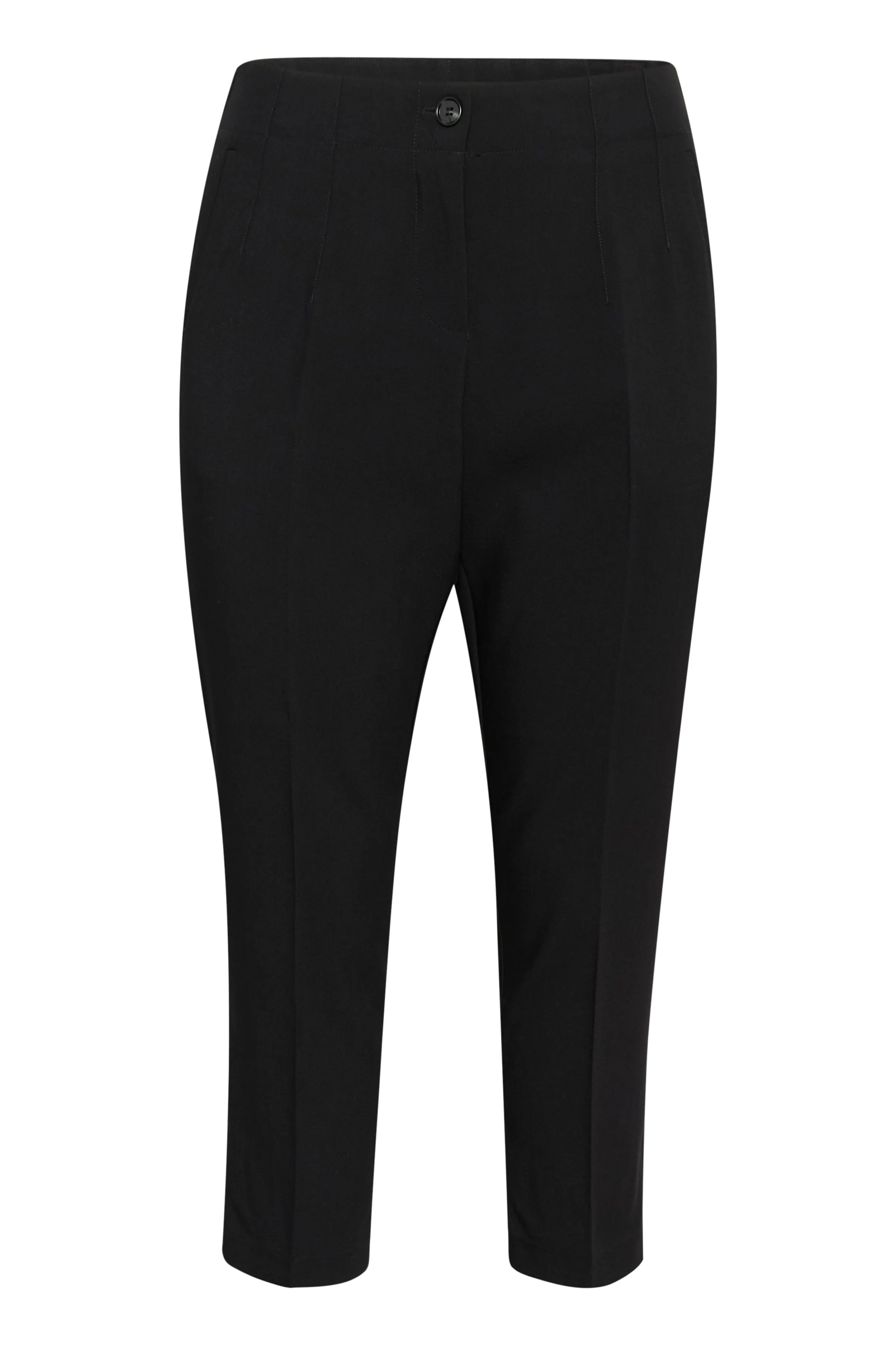 Kaffe Curve Elia Crop Trousers in Black