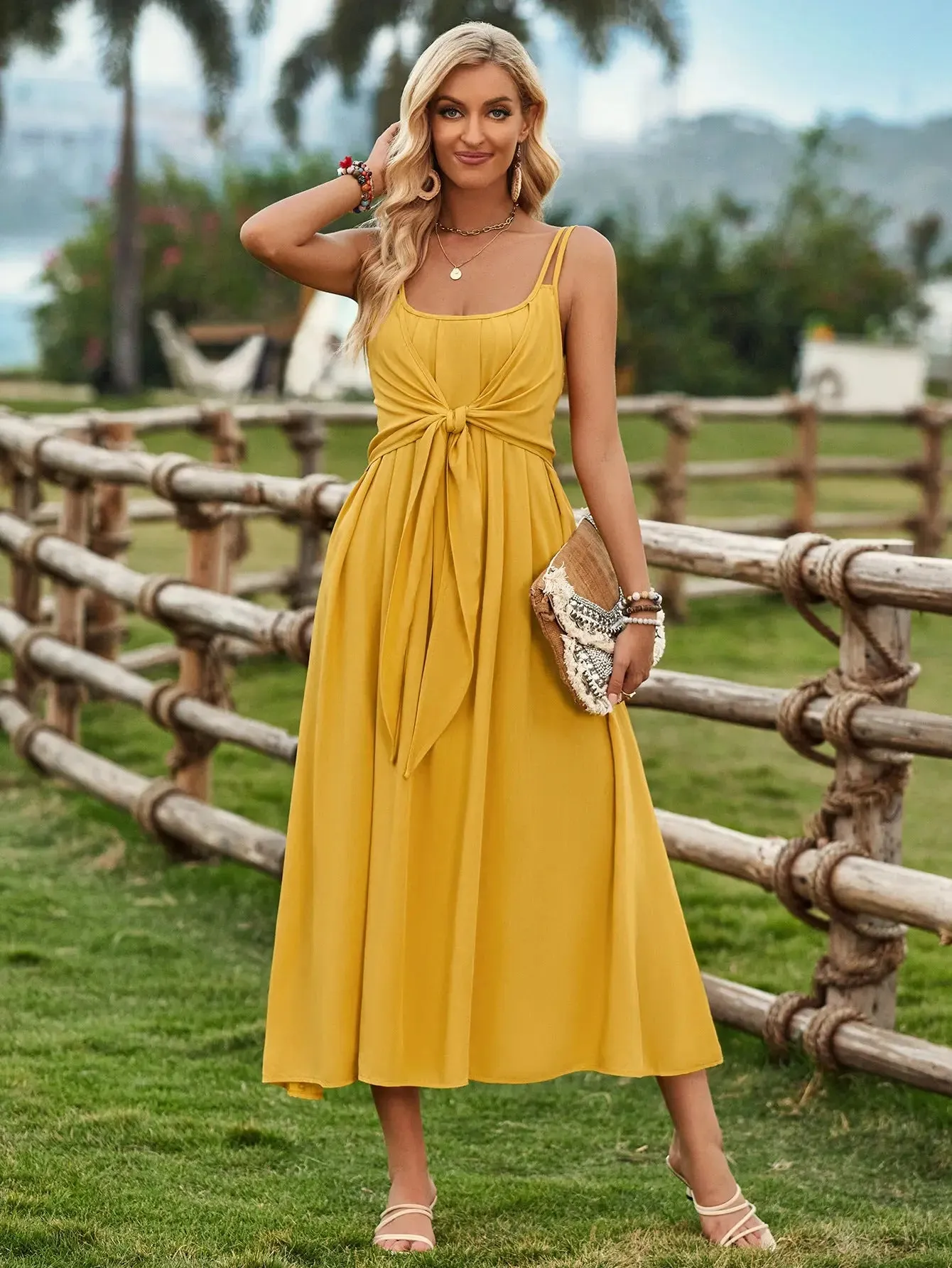 Knot front dress