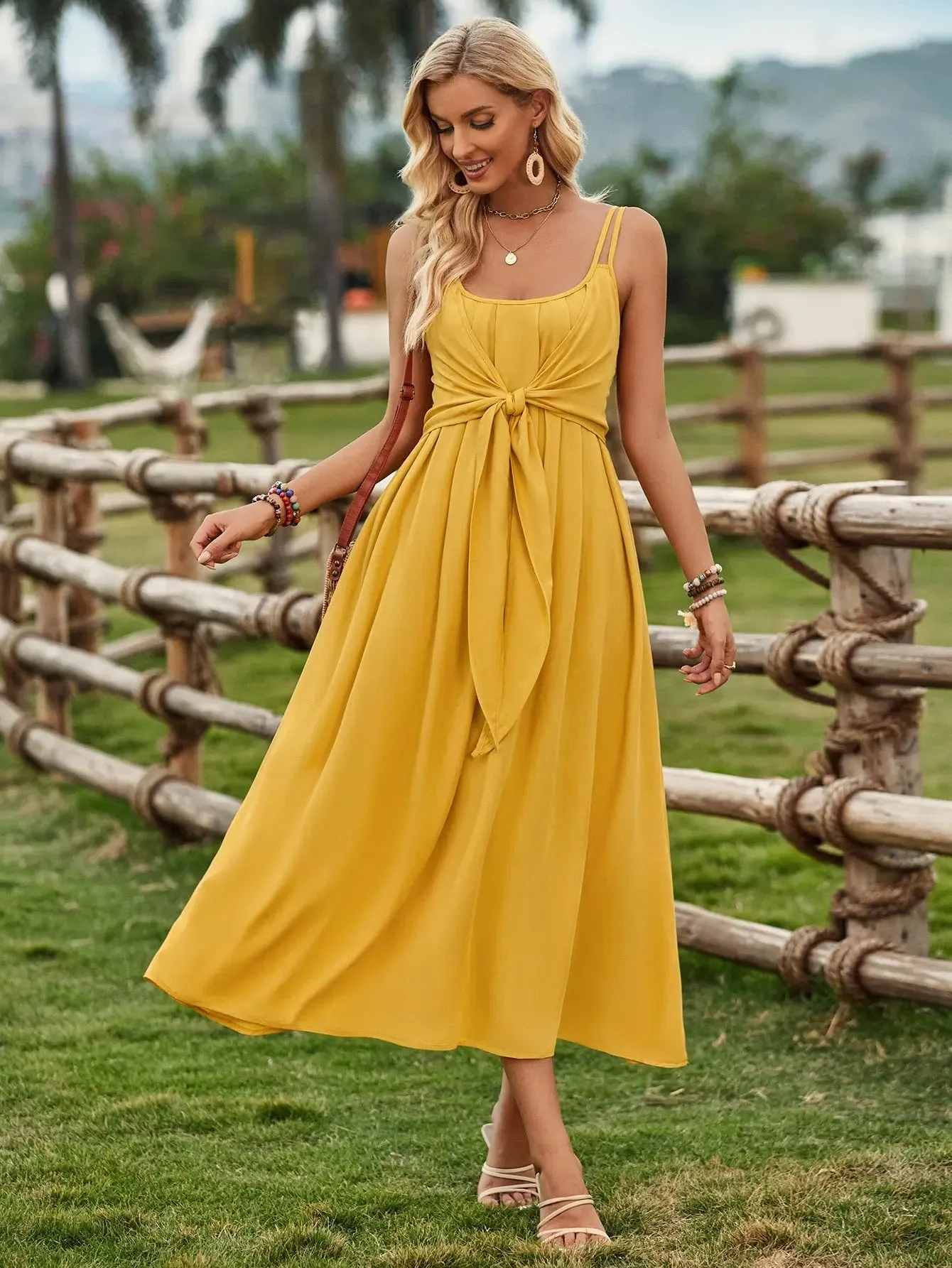 Knot front dress