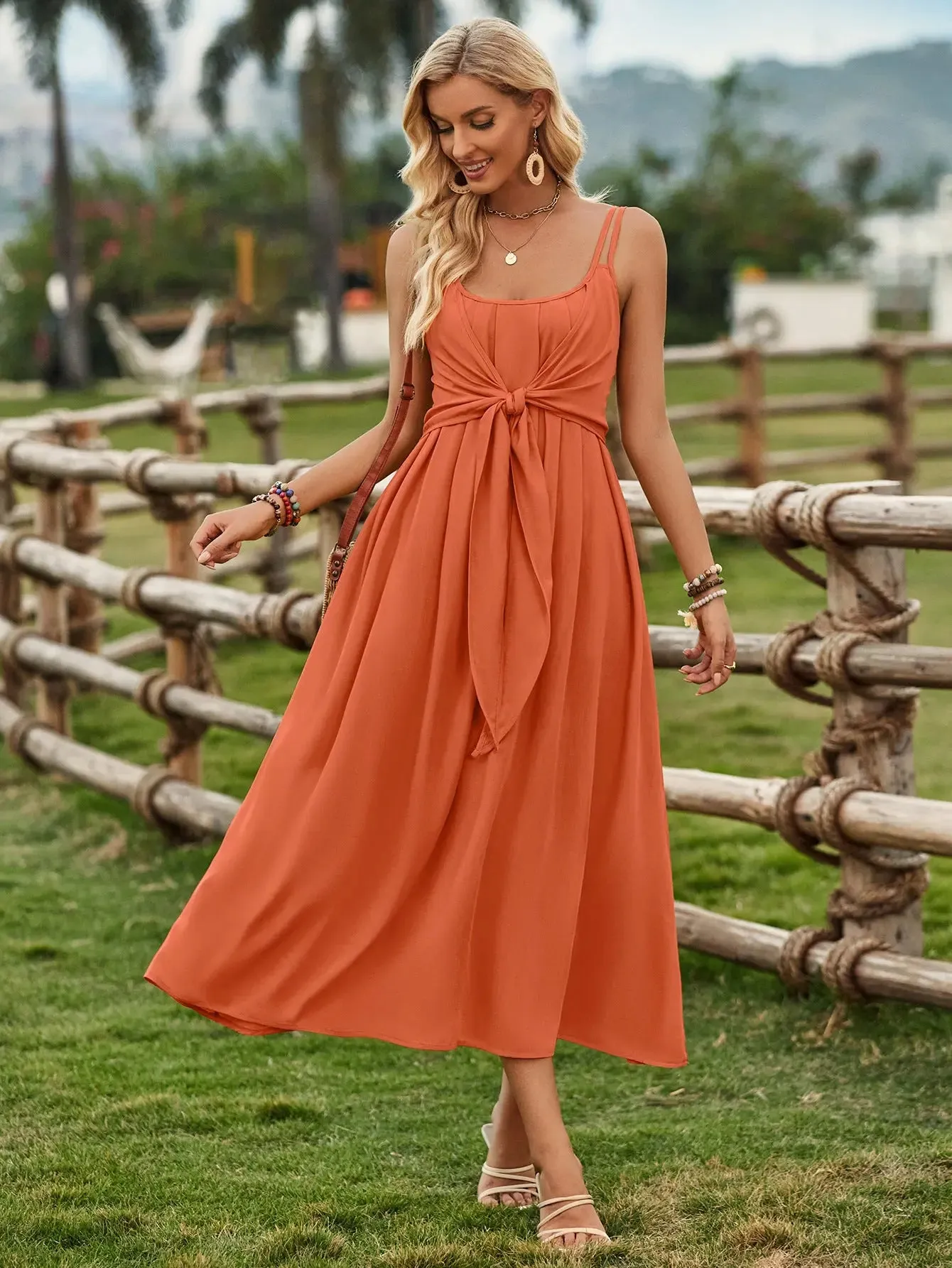 Knot front dress