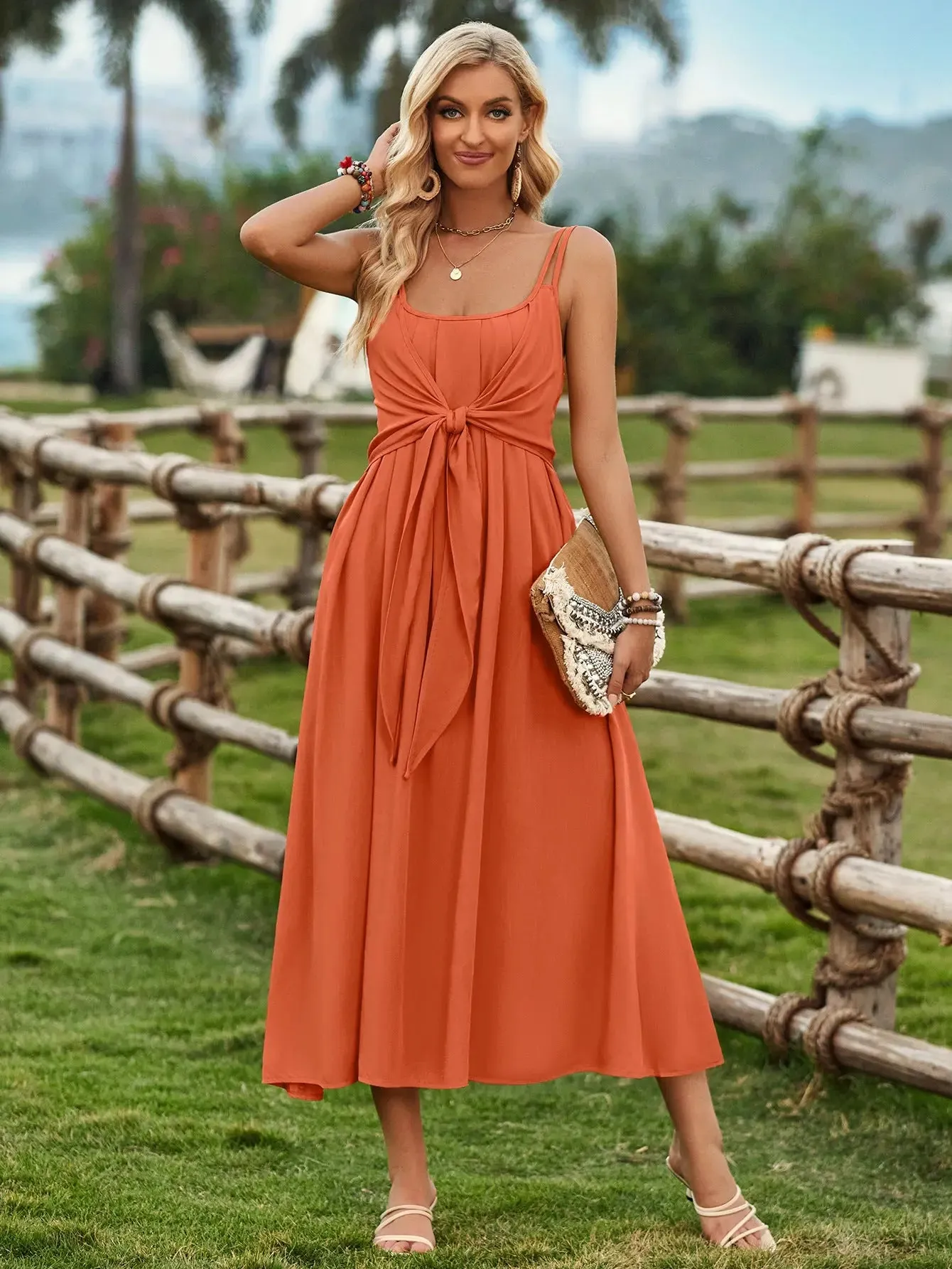 Knot front dress