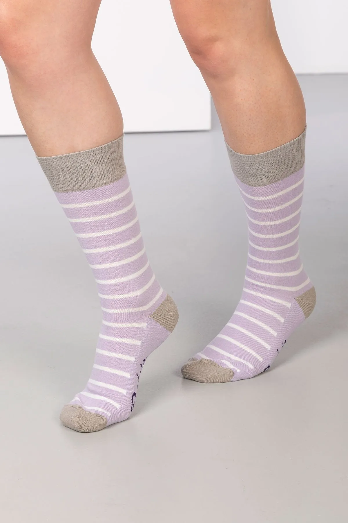 Ladies Striped Ankle Socks