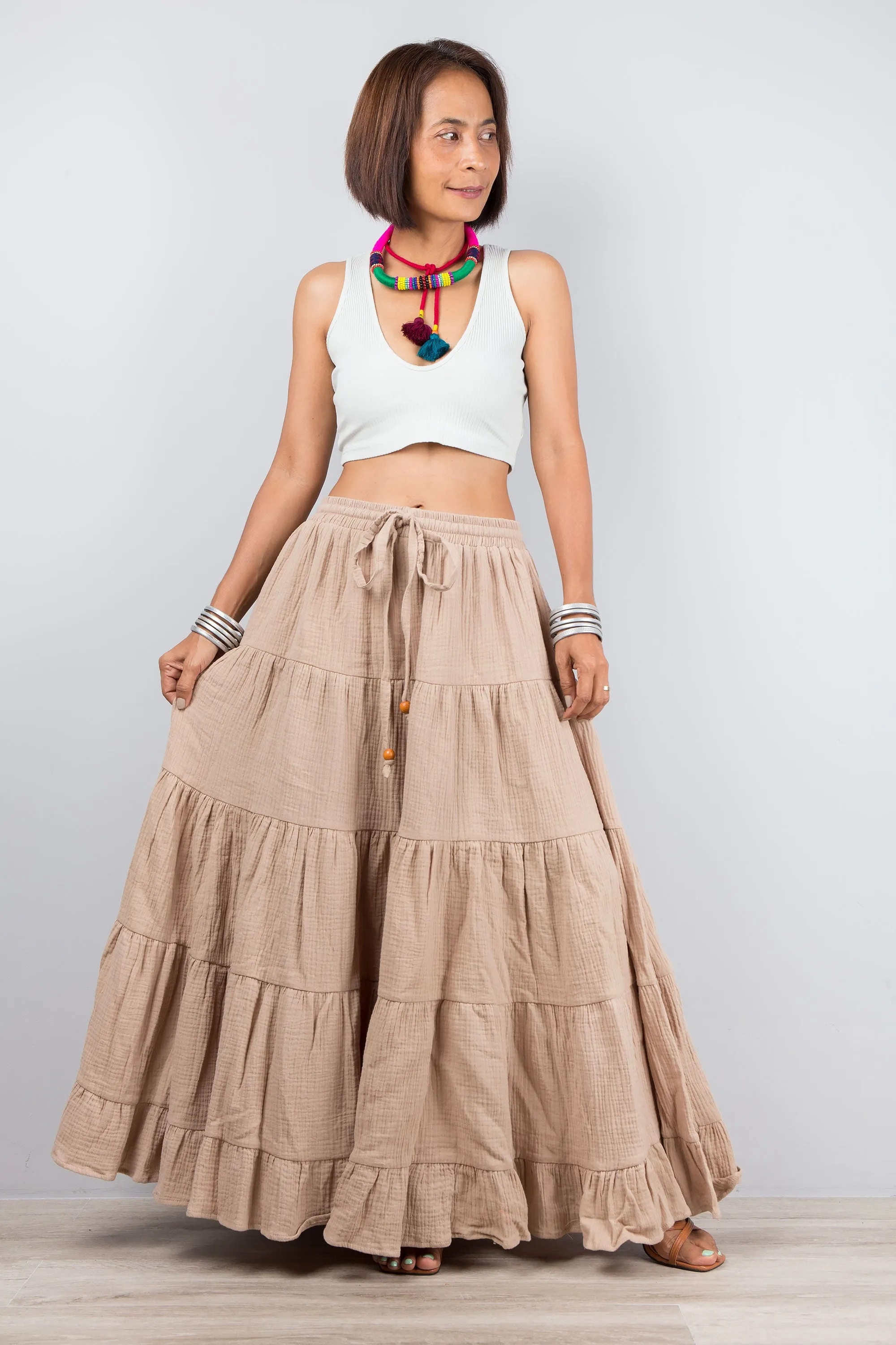 Light Brown Maxi Skirt