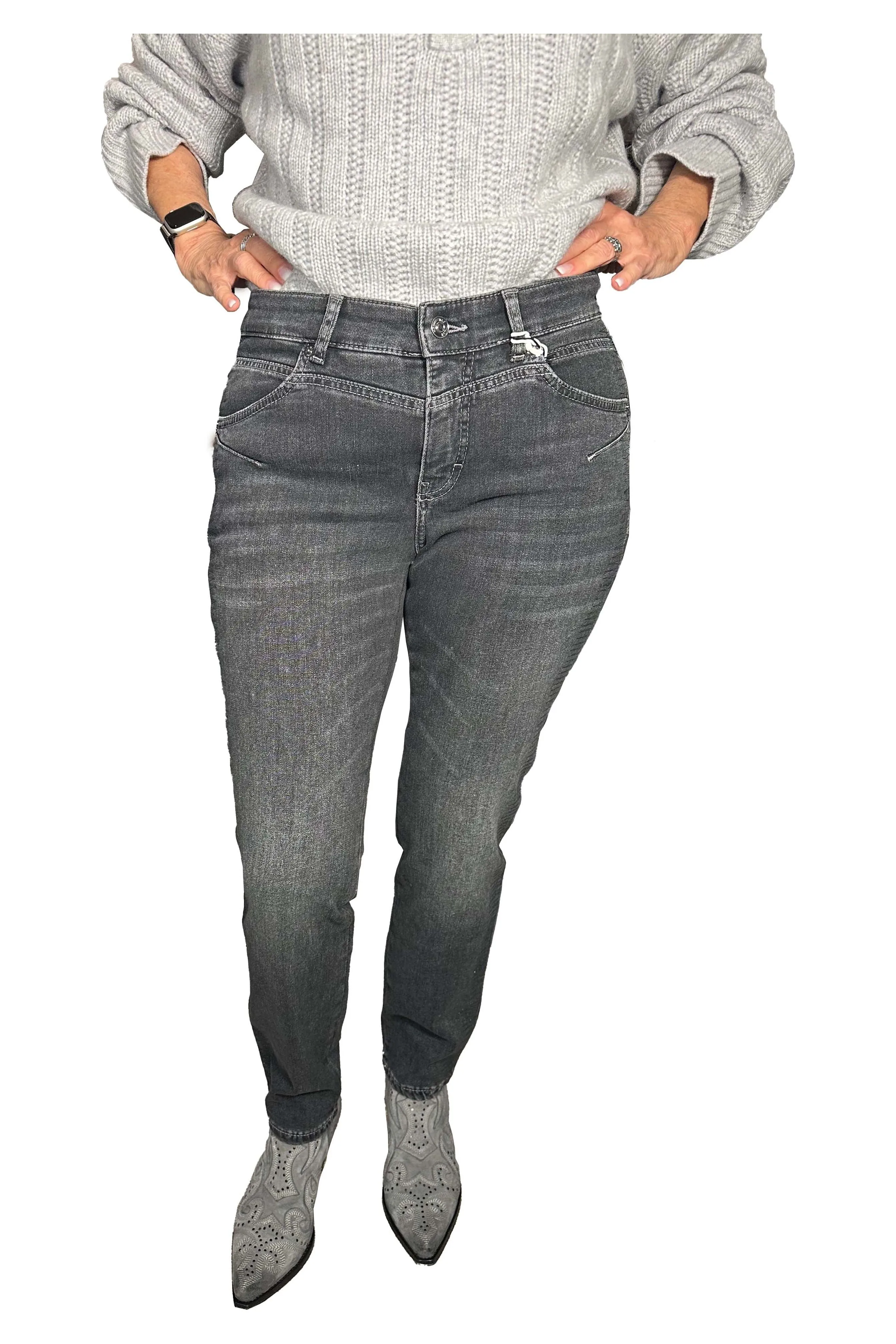 Mac Jeans Rich Slim Lurex 5757-9A-0389 | D945 Grey Basic Used | Clearance Final Sale