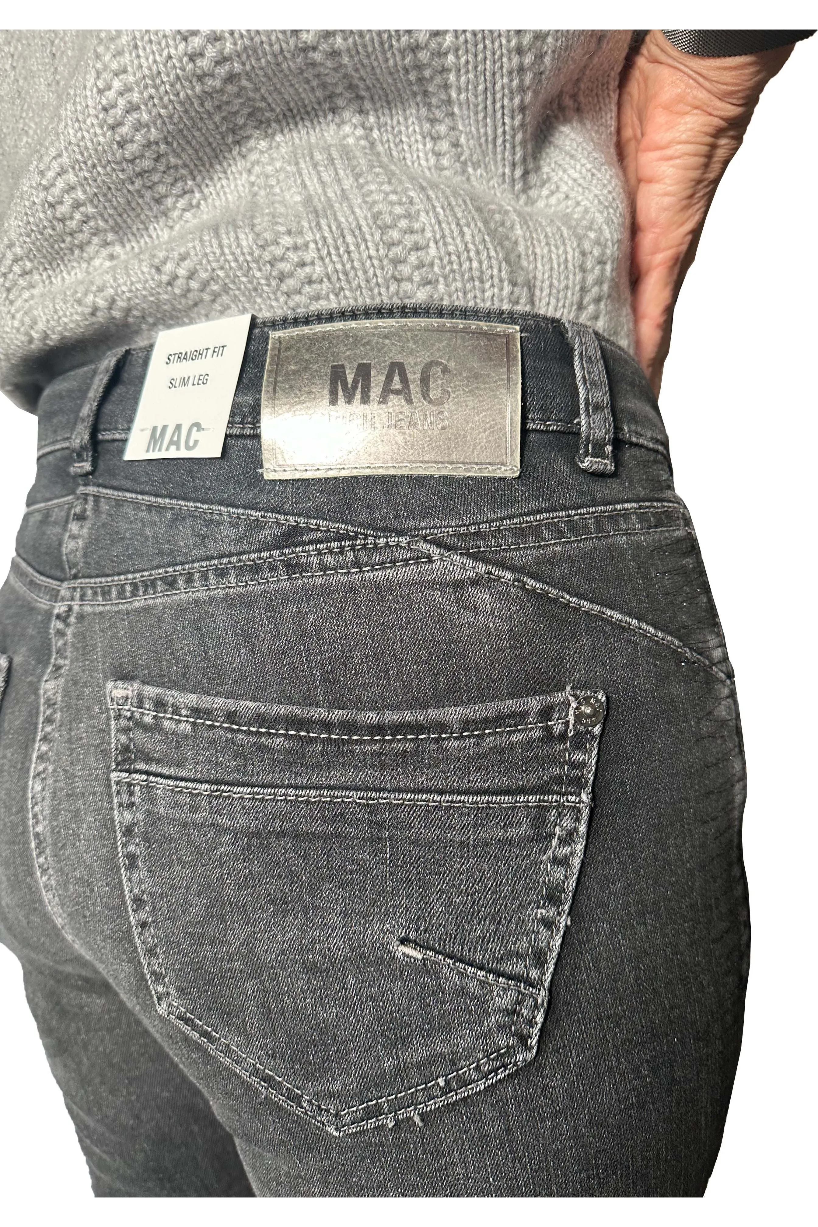 Mac Jeans Rich Slim Lurex 5757-9A-0389 | D945 Grey Basic Used | Clearance Final Sale