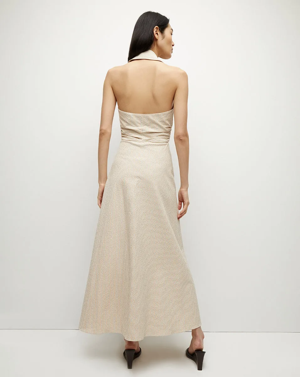 Mackey Seersucker Halter Dress