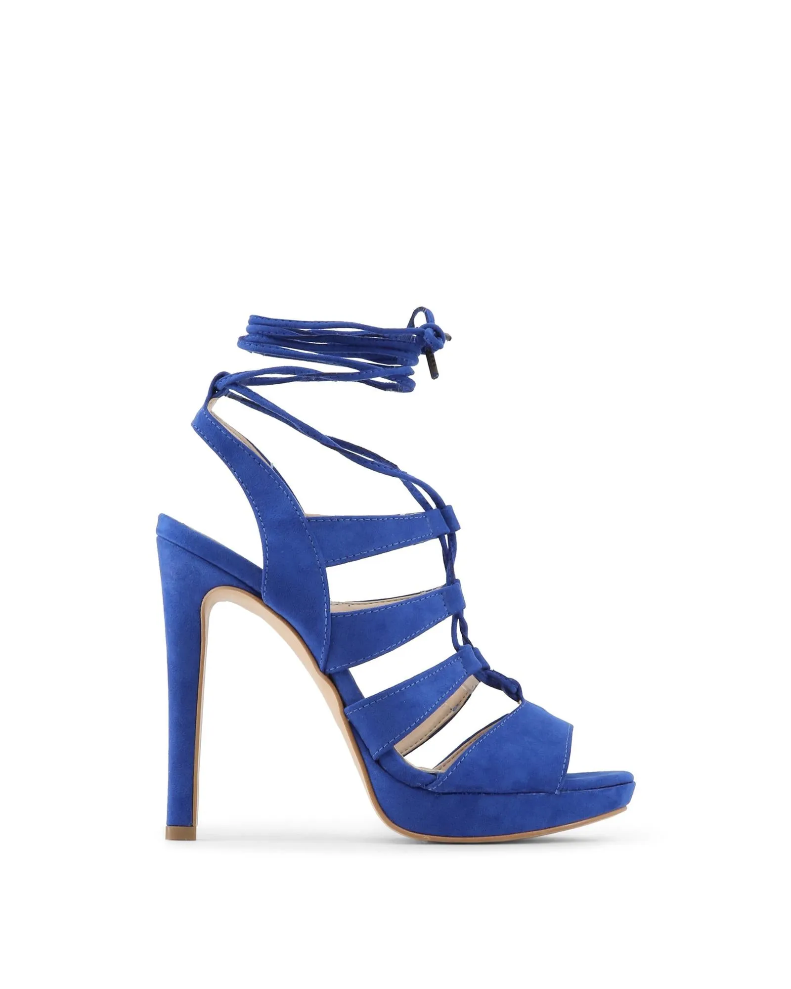 Made in Italia Womens Blue Lace Up Platform Sandals