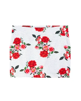 Mandy A-line Skort | White / Red