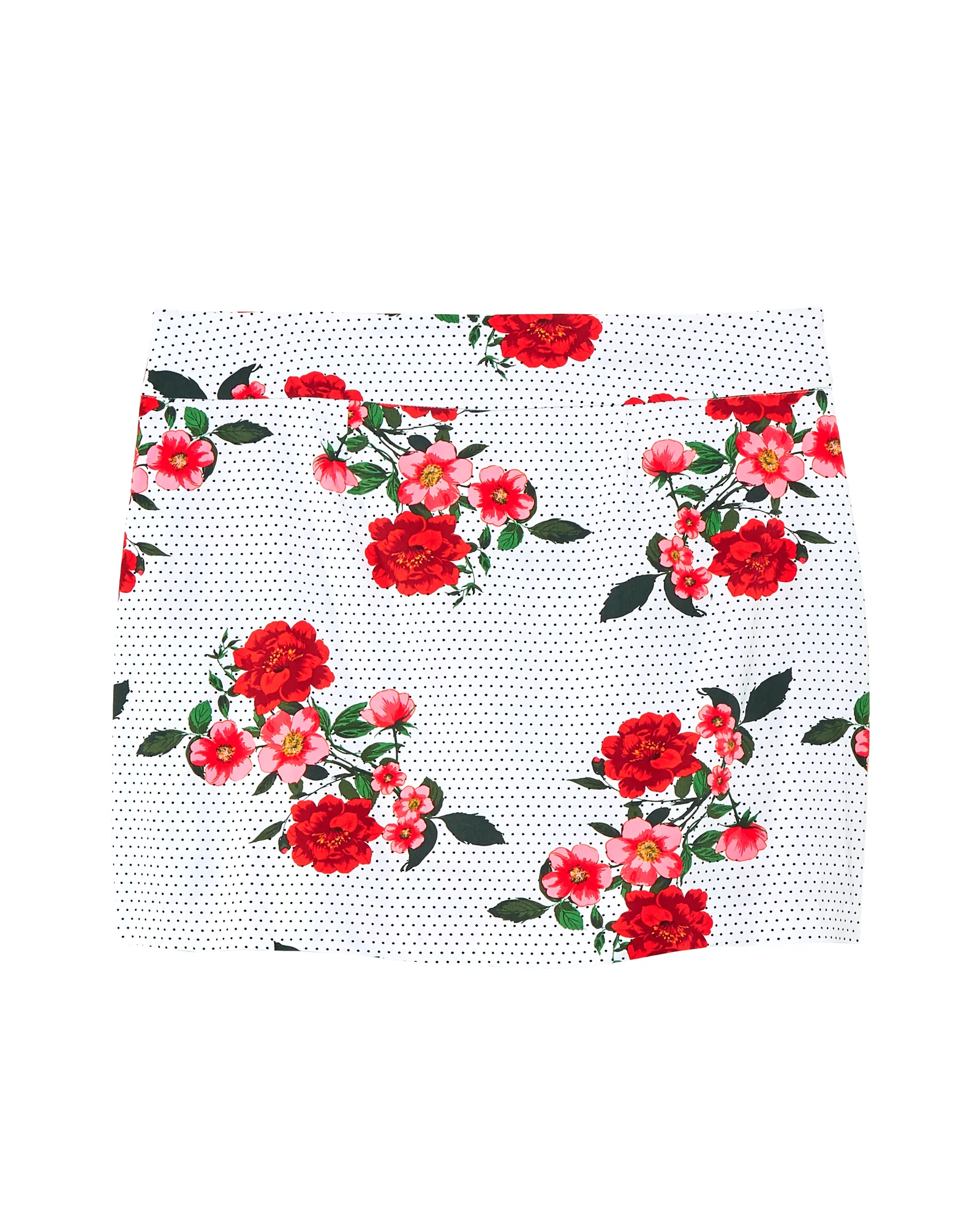 Mandy A-line Skort | White / Red