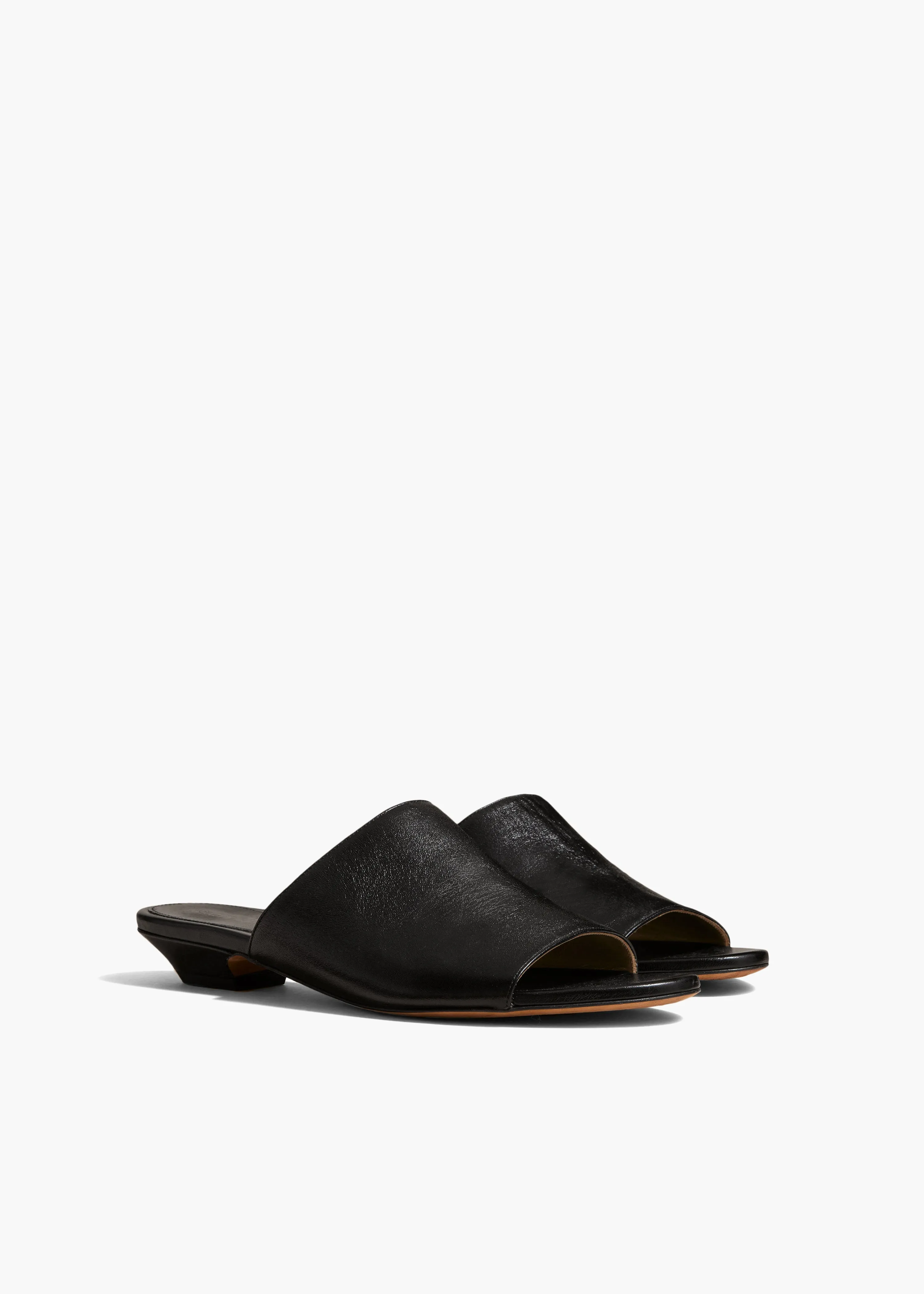 Marion Slide in Black Leather