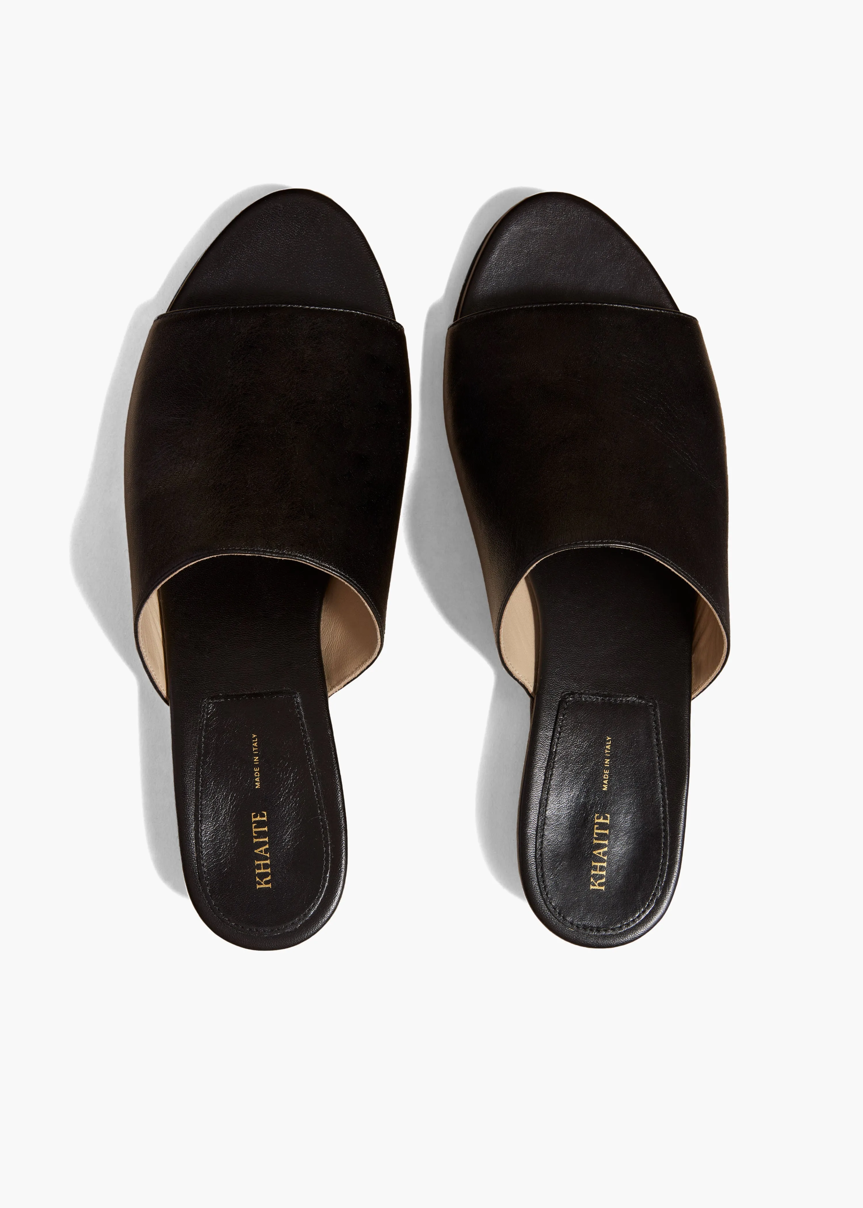 Marion Slide in Black Leather