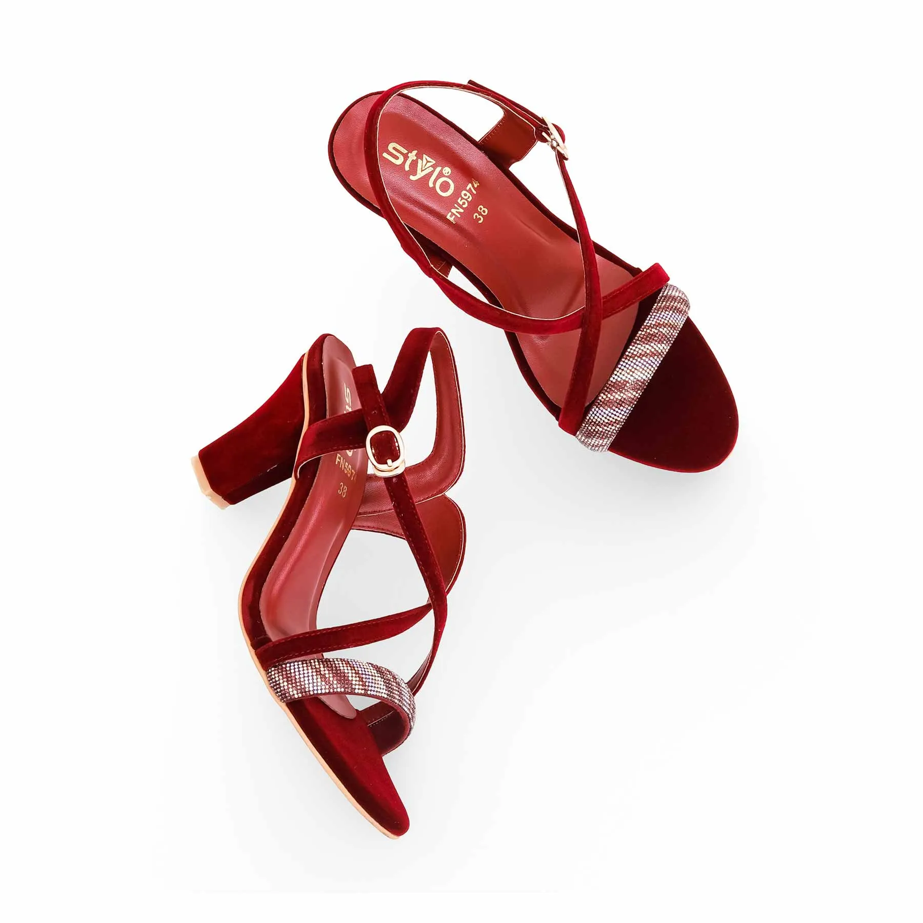 Maroon Fancy Sandal FN5974