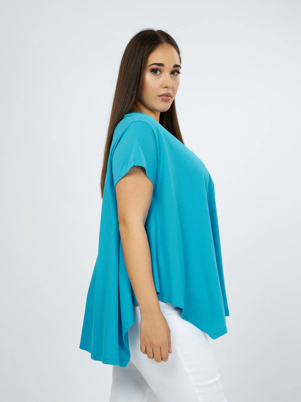 Mat Wide-Fit T-shirt in Blue