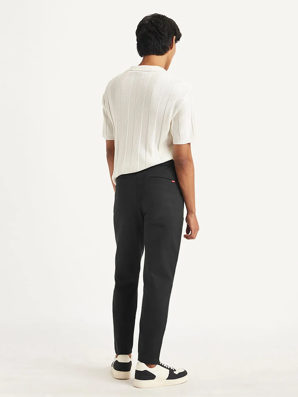 Men's Black Regular Fit Trousers