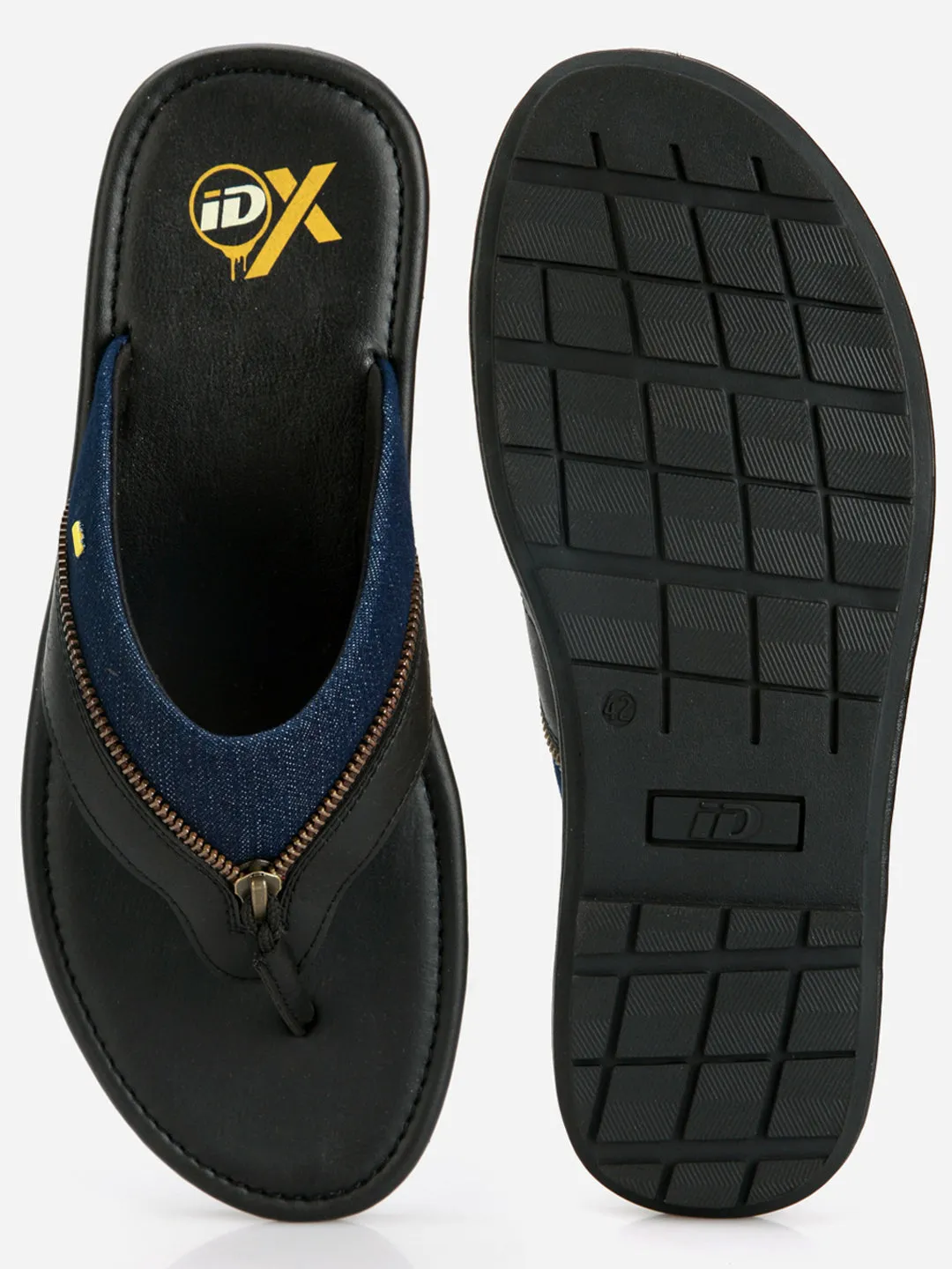 Men's Blue Black Thong Style Casual Sandal (IX5005)