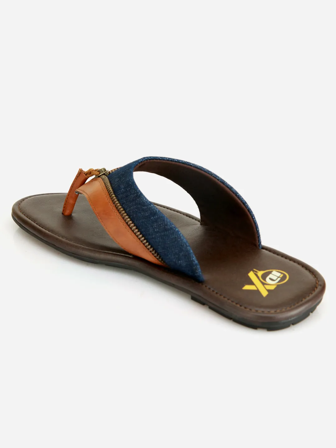 Men's Blue Tan Thong Style Casual Sandal (IX5005)