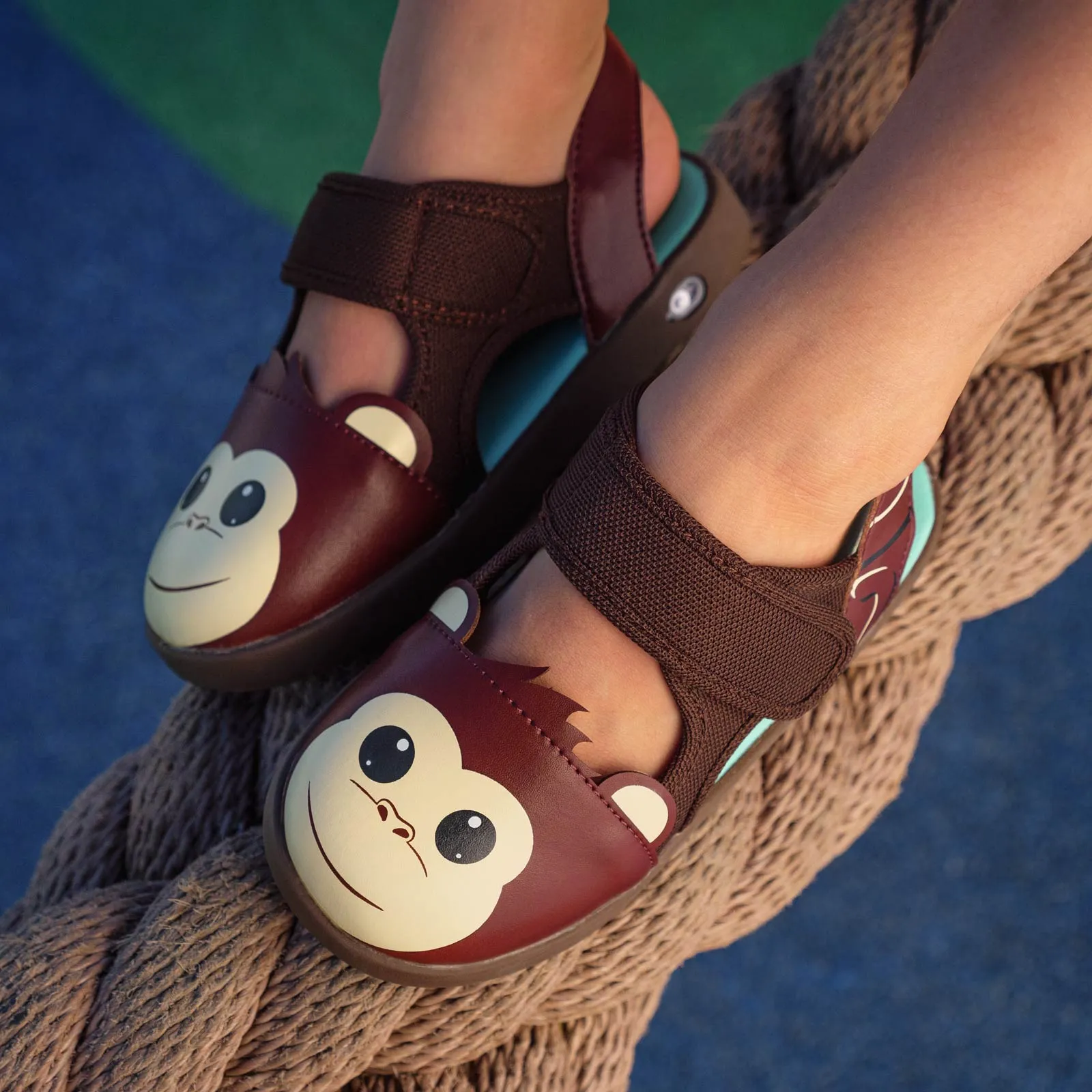 Monkey Squeaky Toddler Sandals | Brown