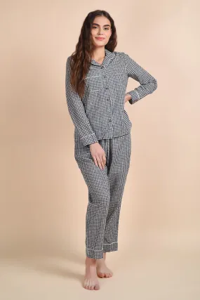 Navy Gingham Loungewear