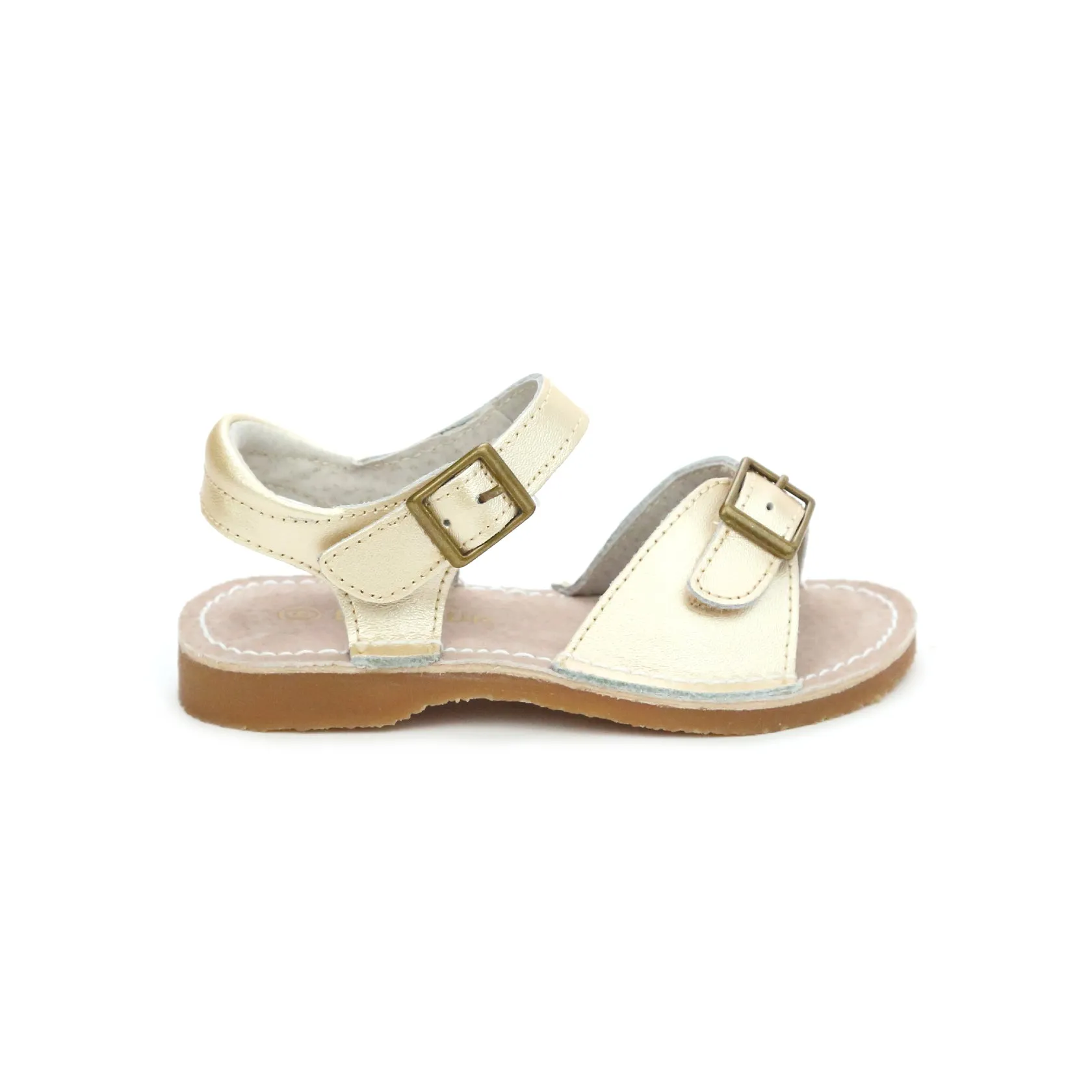 Olivia Leather Buckle Open Toe Sandal