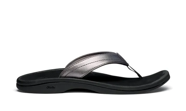 Olukai Women's 'Ohana Sandal - Pewter/Black 20110-7340