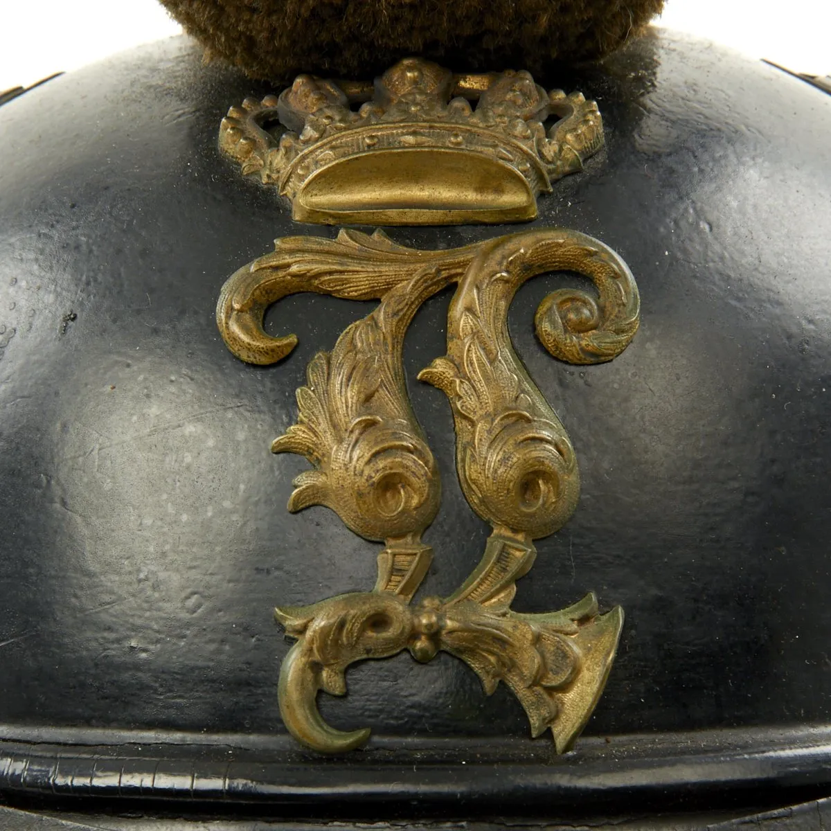 Original 19th Century Bavarian Raupenhelme Cavalry Helmet from the Reign of "Mad King" Ludwig II