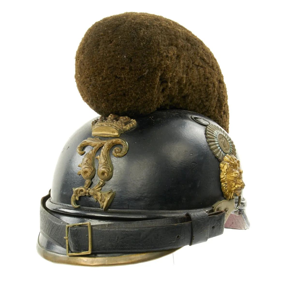 Original 19th Century Bavarian Raupenhelme Cavalry Helmet from the Reign of "Mad King" Ludwig II