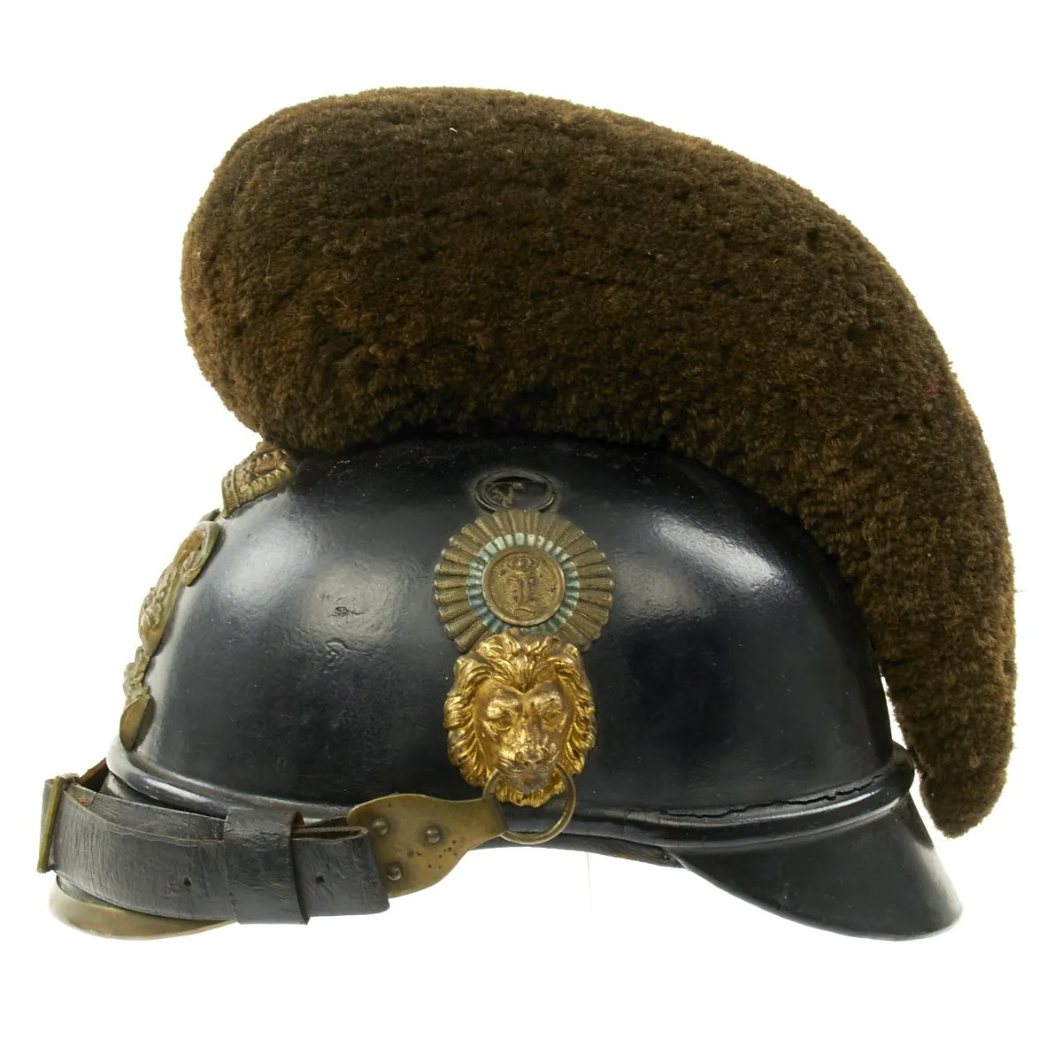 Original 19th Century Bavarian Raupenhelme Cavalry Helmet from the Reign of "Mad King" Ludwig II