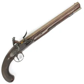 Original 19th Century English Flintlock Dueling Pistol with Set Trigger by H.W. Mortimer - circa 1810