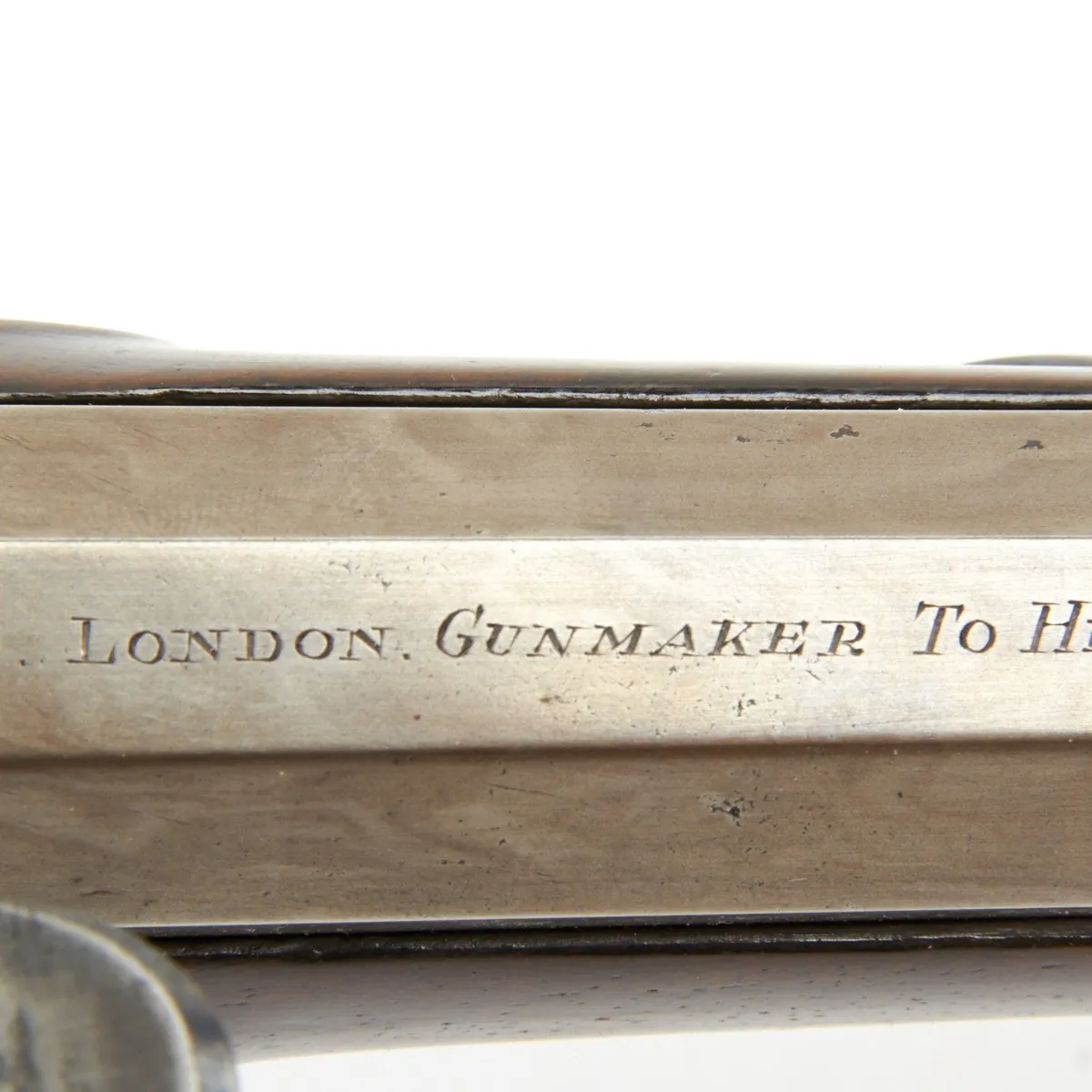 Original 19th Century English Flintlock Dueling Pistol with Set Trigger by H.W. Mortimer - circa 1810