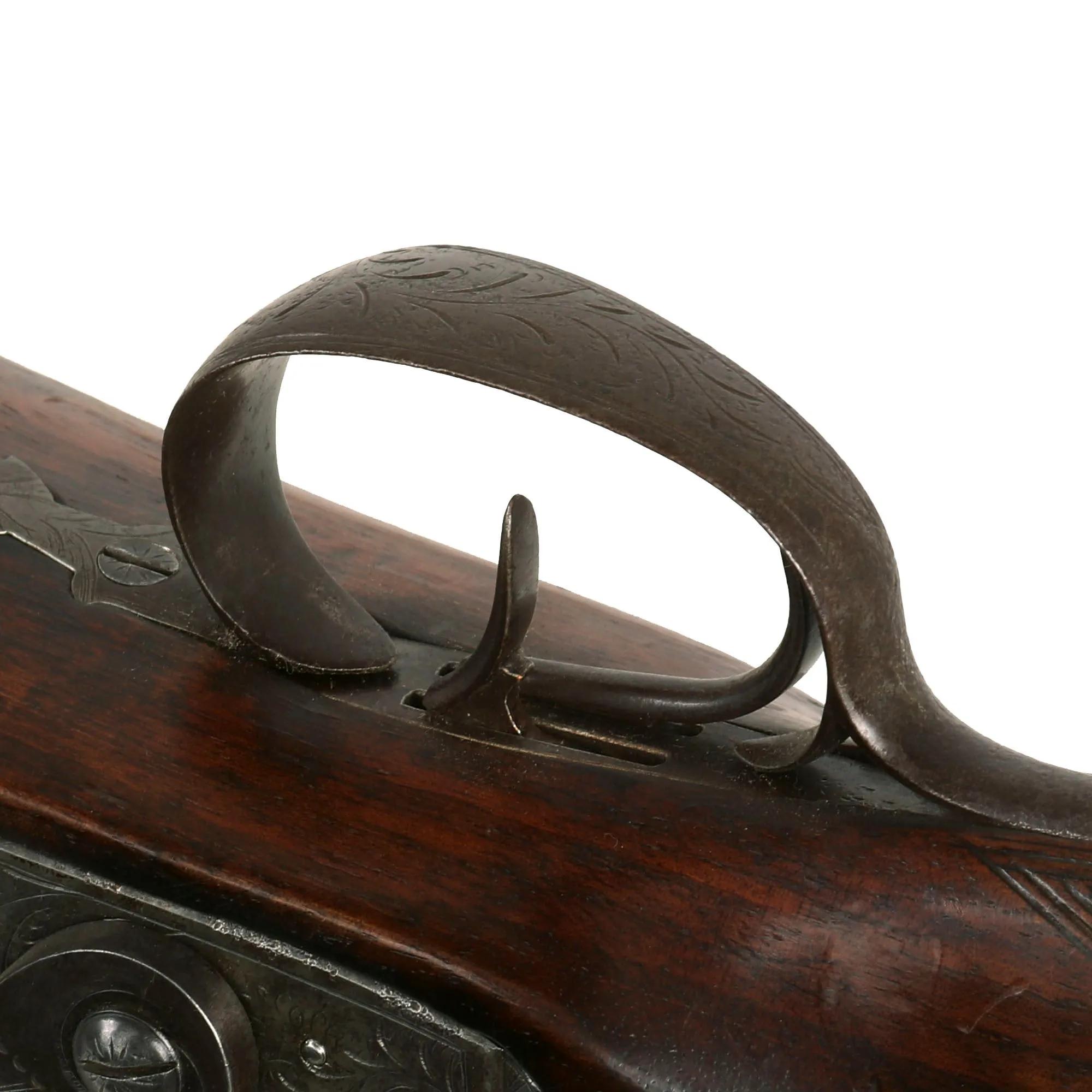 Original British 11 Bore Double Barrel Percussion Shotgun by W. Farot with Massive 46" Damascus Barrels - circa 1850