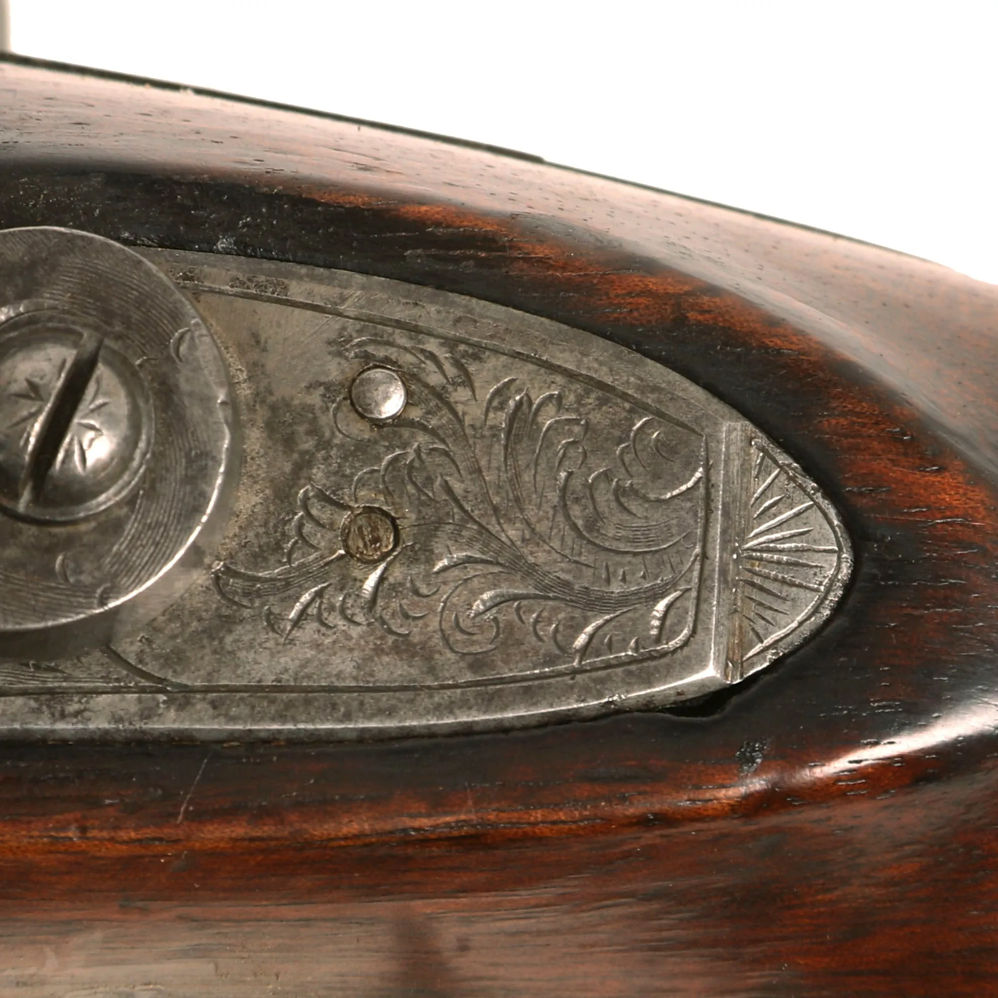 Original British 11 Bore Double Barrel Percussion Shotgun by W. Farot with Massive 46" Damascus Barrels - circa 1850