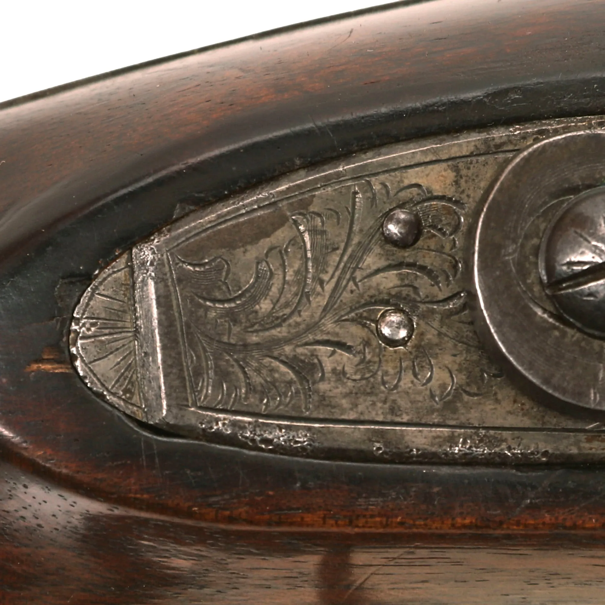 Original British 11 Bore Double Barrel Percussion Shotgun by W. Farot with Massive 46" Damascus Barrels - circa 1850