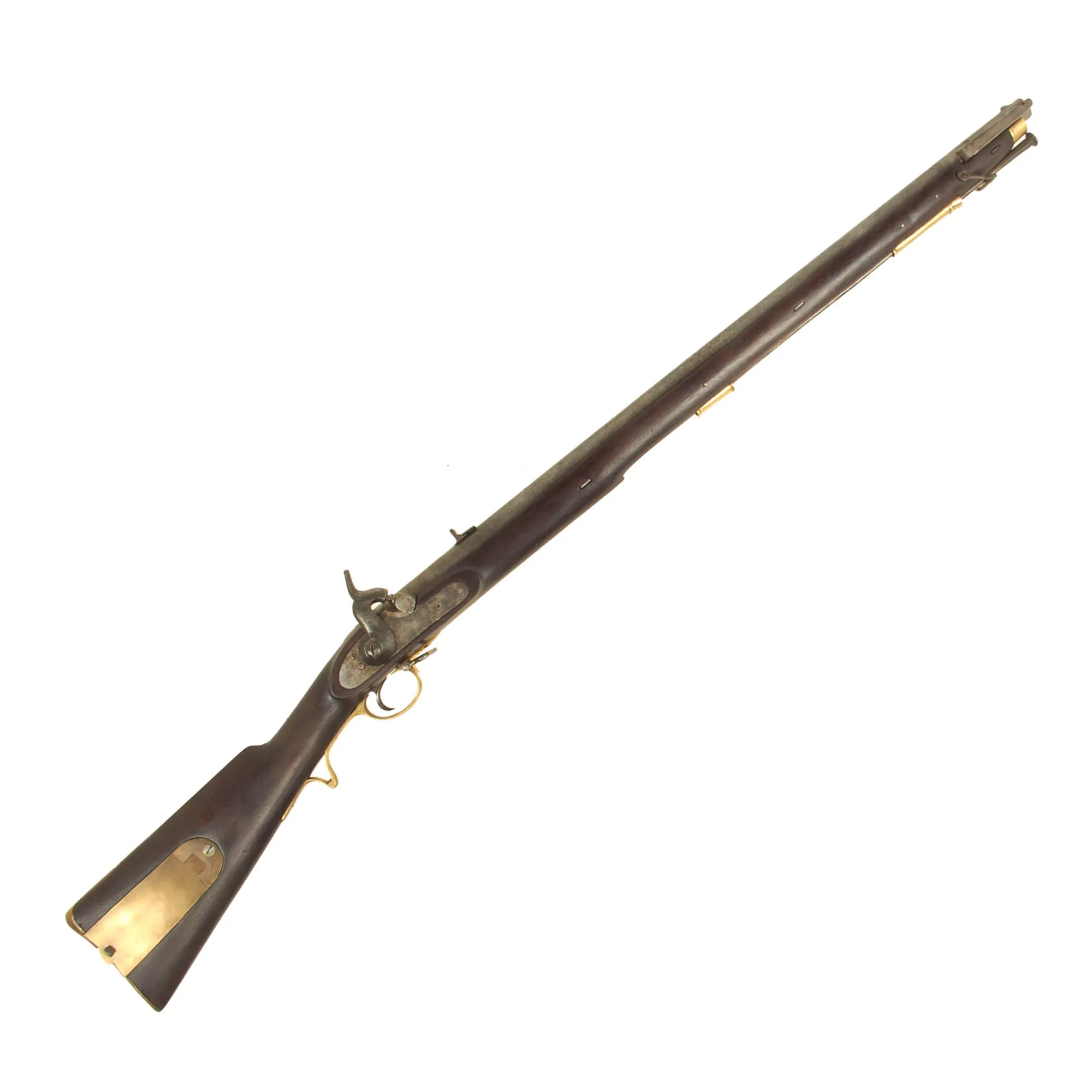 Original British P-1847 2nd Pattern Side Action Lock Brunswick 2-Groove Percussion Rifle with British Proofs